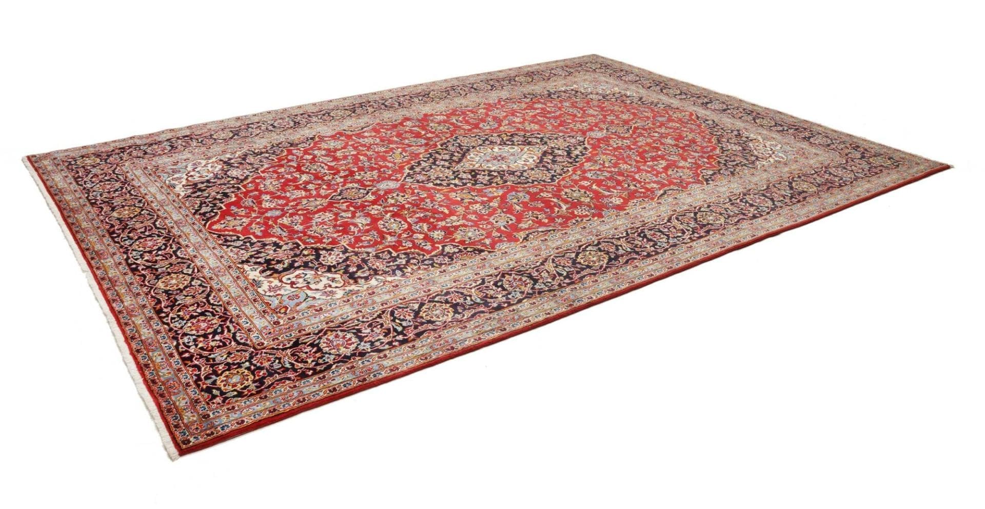 Alternative view of Hand-Knotted Kashan Persian Rug, 251 × 350 cm, Wool