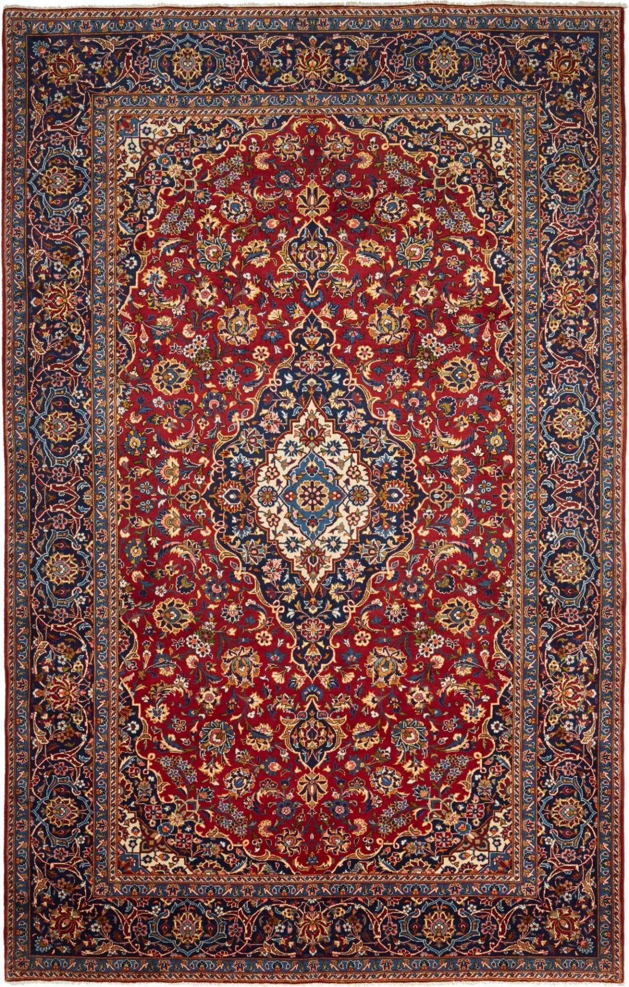 Hand-Knotted Kashan Persian Rug, 233 × 354 cm, Wool