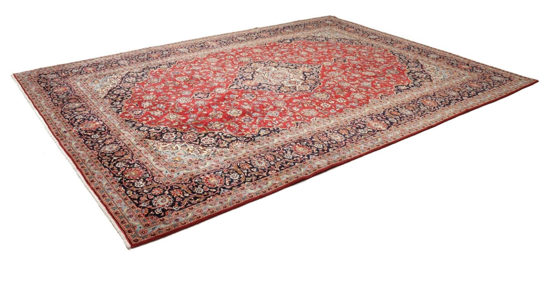 Alternative view of Hand-Knotted Kashan Persian Rug, 259 × 350 cm, Wool