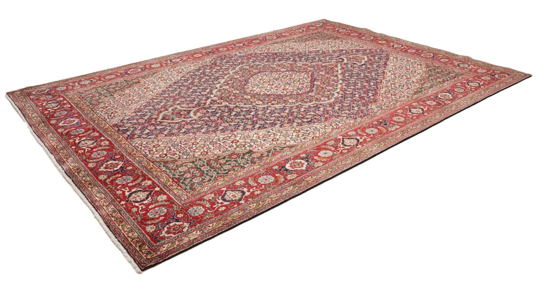 Alternative view of Wool Tabriz Persian Rug 247 × 356 cm, hand-knotted