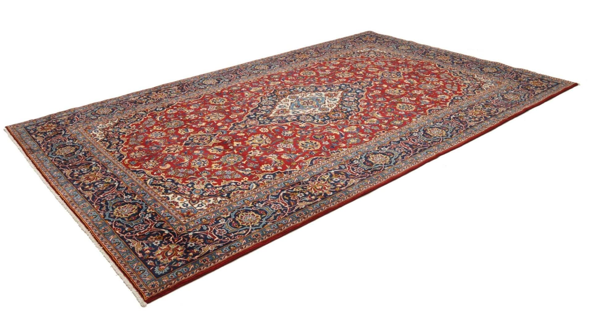 Alternative view of Hand-Knotted Kashan Persian Rug, 233 × 354 cm, Wool
