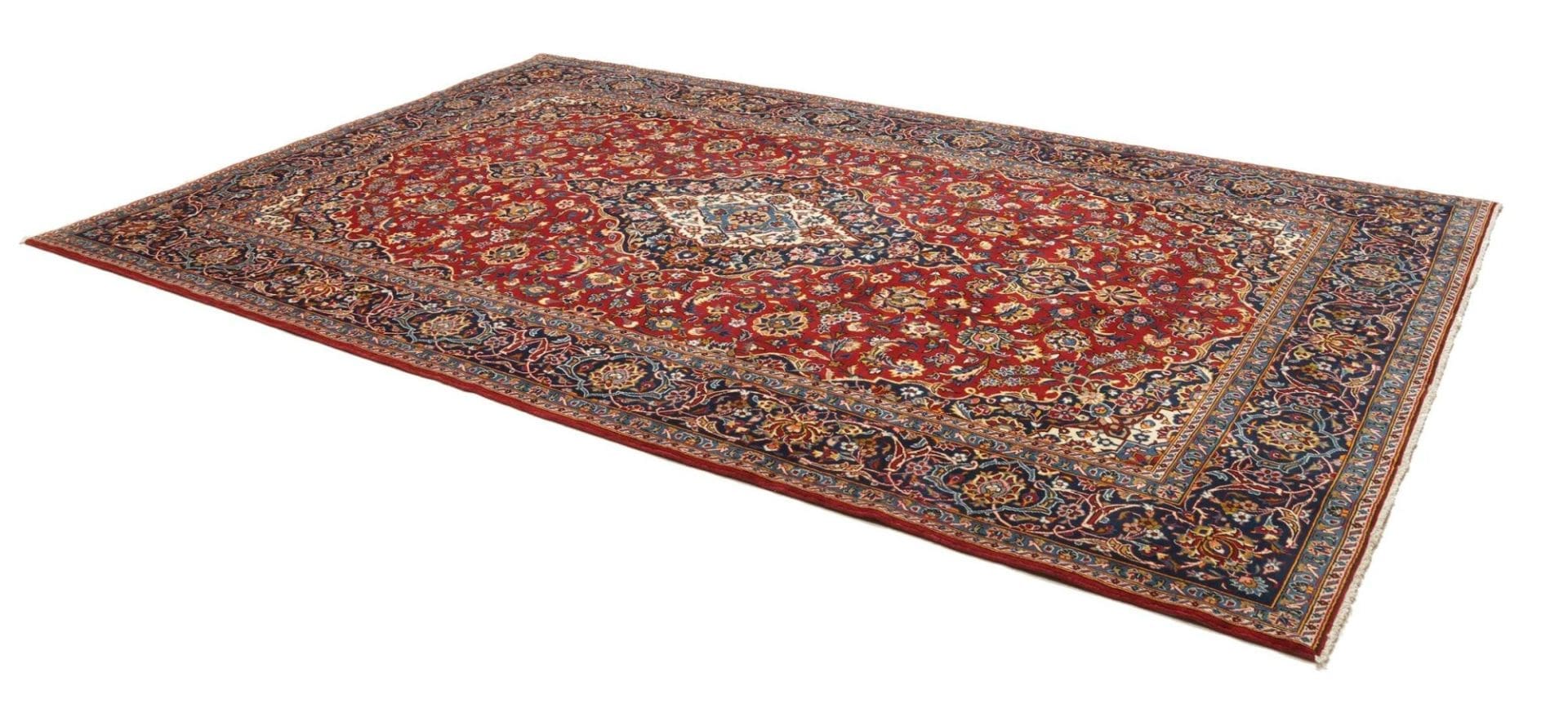 Hand-Knotted Kashan Persian Rug, 233 × 354 cm, Wool - Image 3