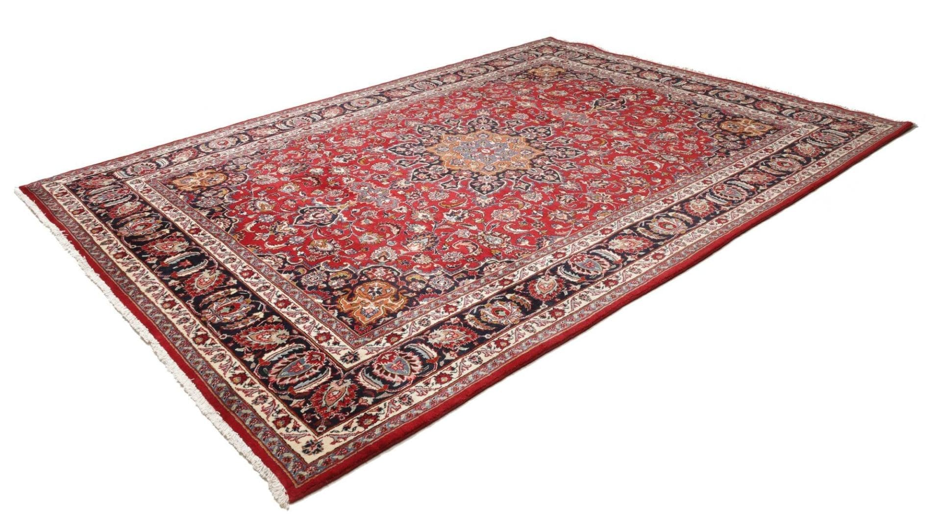 Alternative view of Hand-Knotted Mashhad Persian Rug, 247 × 340 cm, Wool