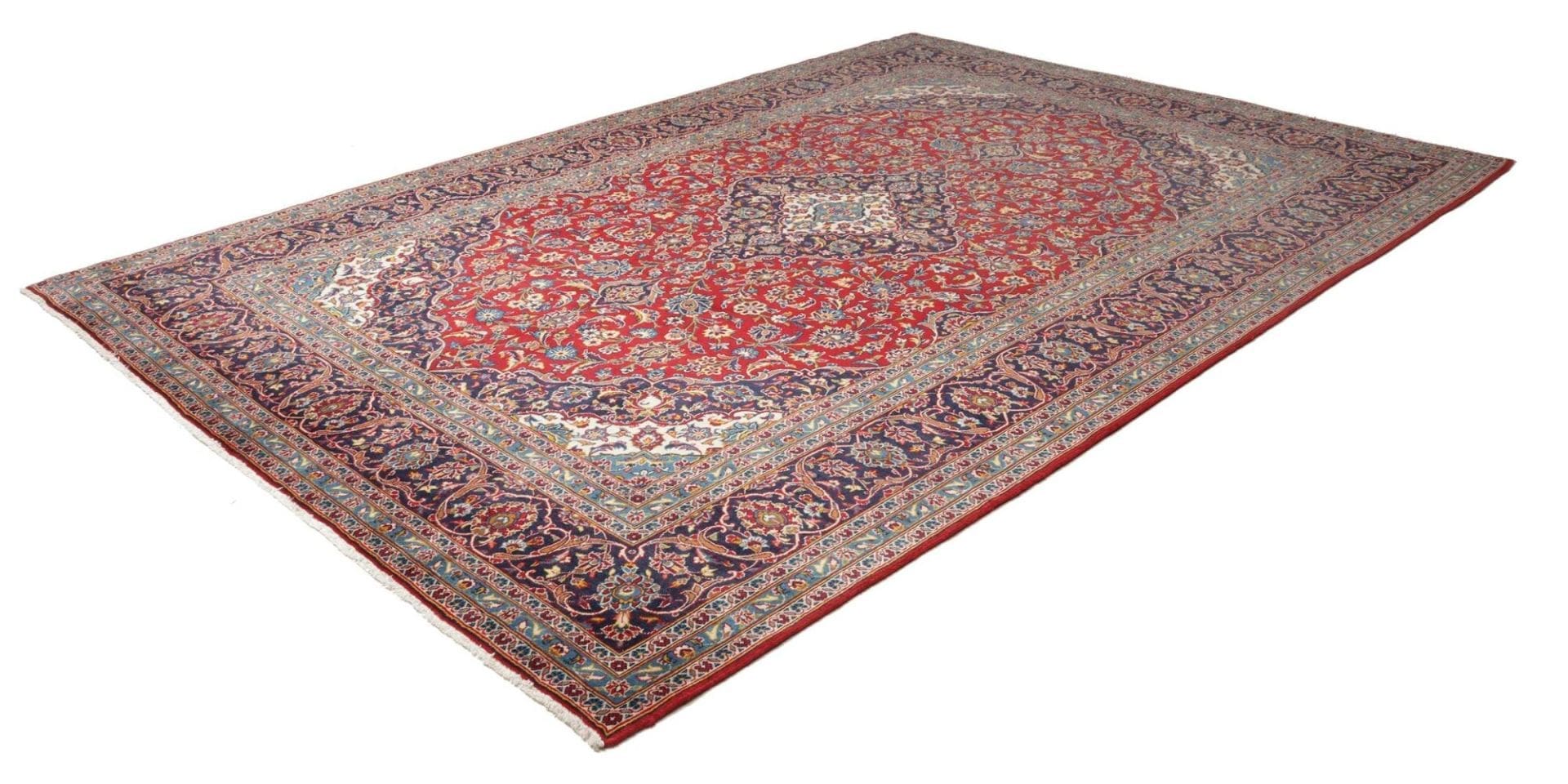 Alternative view of Wool Kashan Persian Rug 253 × 357 cm, hand-knotted
