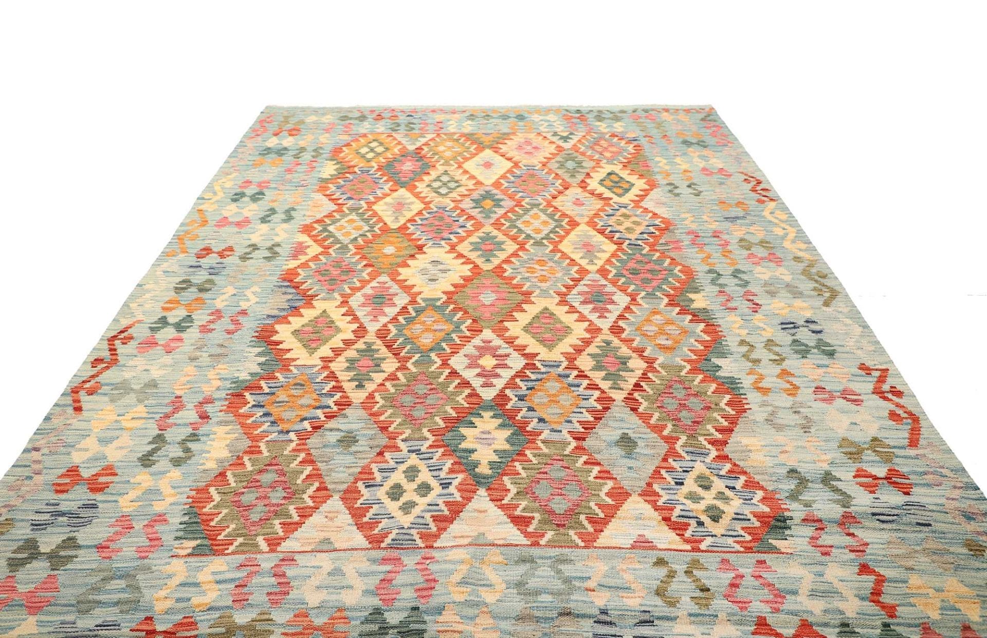 Alternative view of Hand-Woven Kilim Pakistani Rug, 212 × 299 cm, Wool
