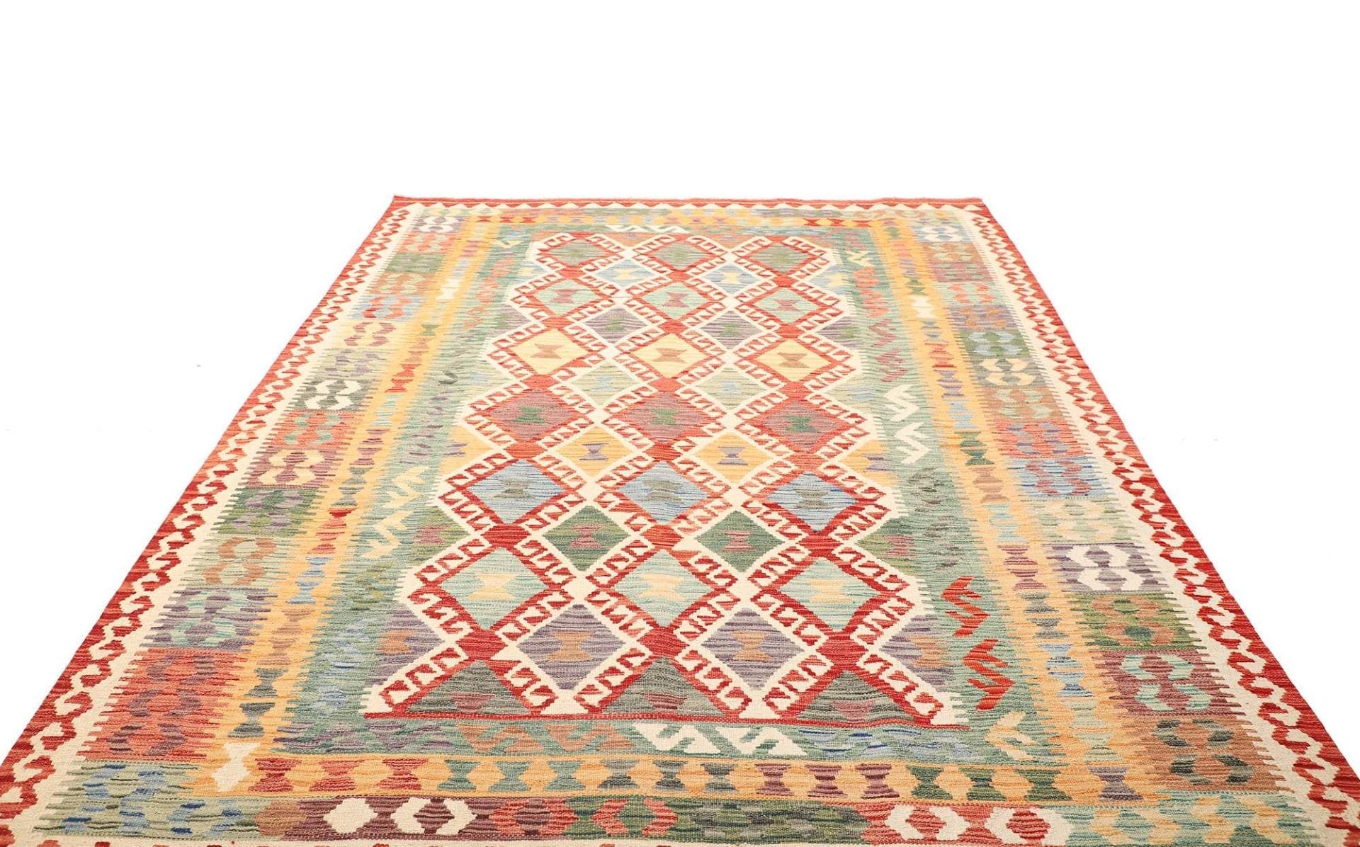 Alternative view of Hand-Woven Kilim Pakistani Rug, 202 × 298 cm, Wool