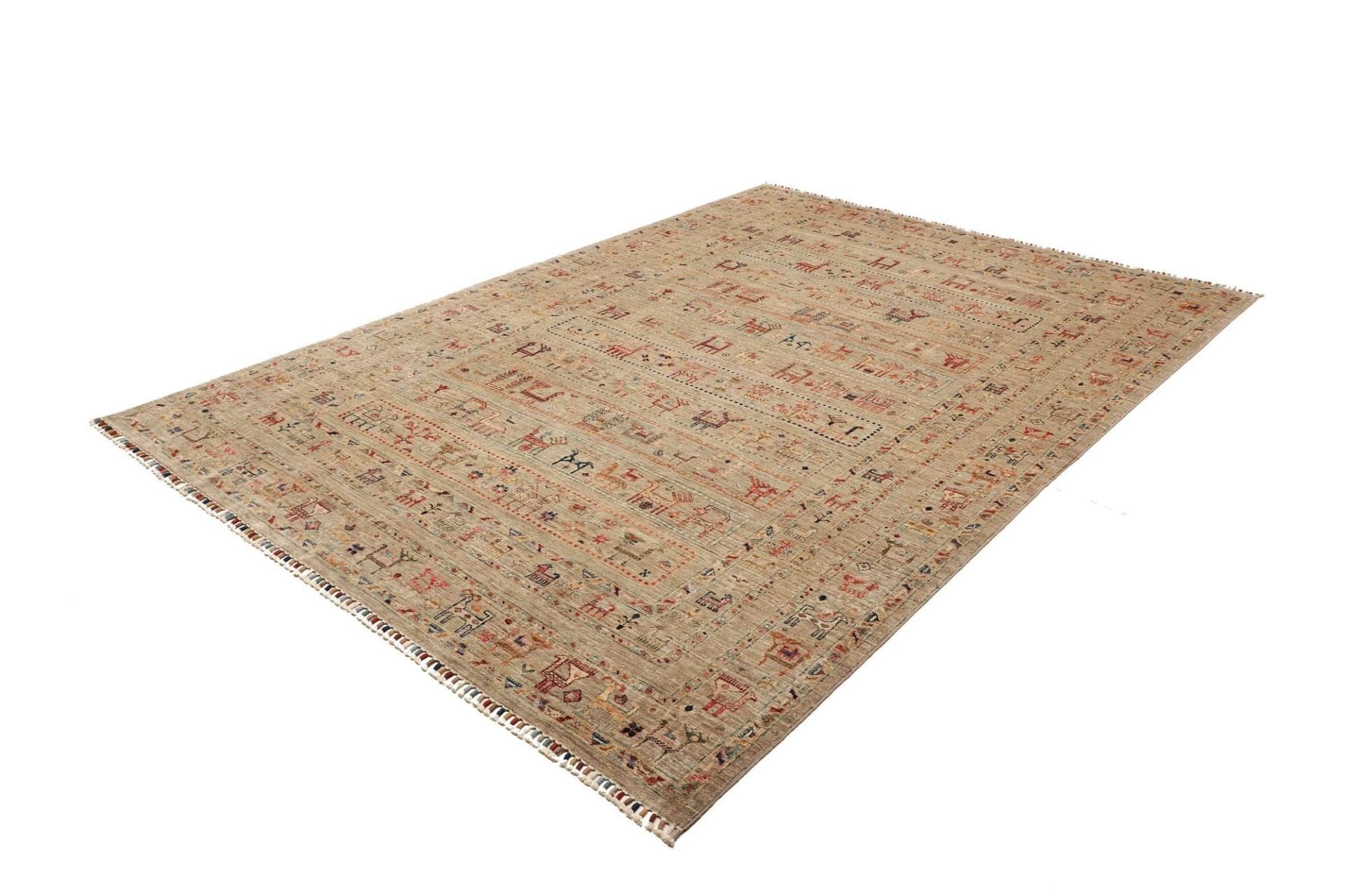 Alternative view of Hand-Knotted Samarkand Pakistani Rug, 207 × 277 cm, Wool