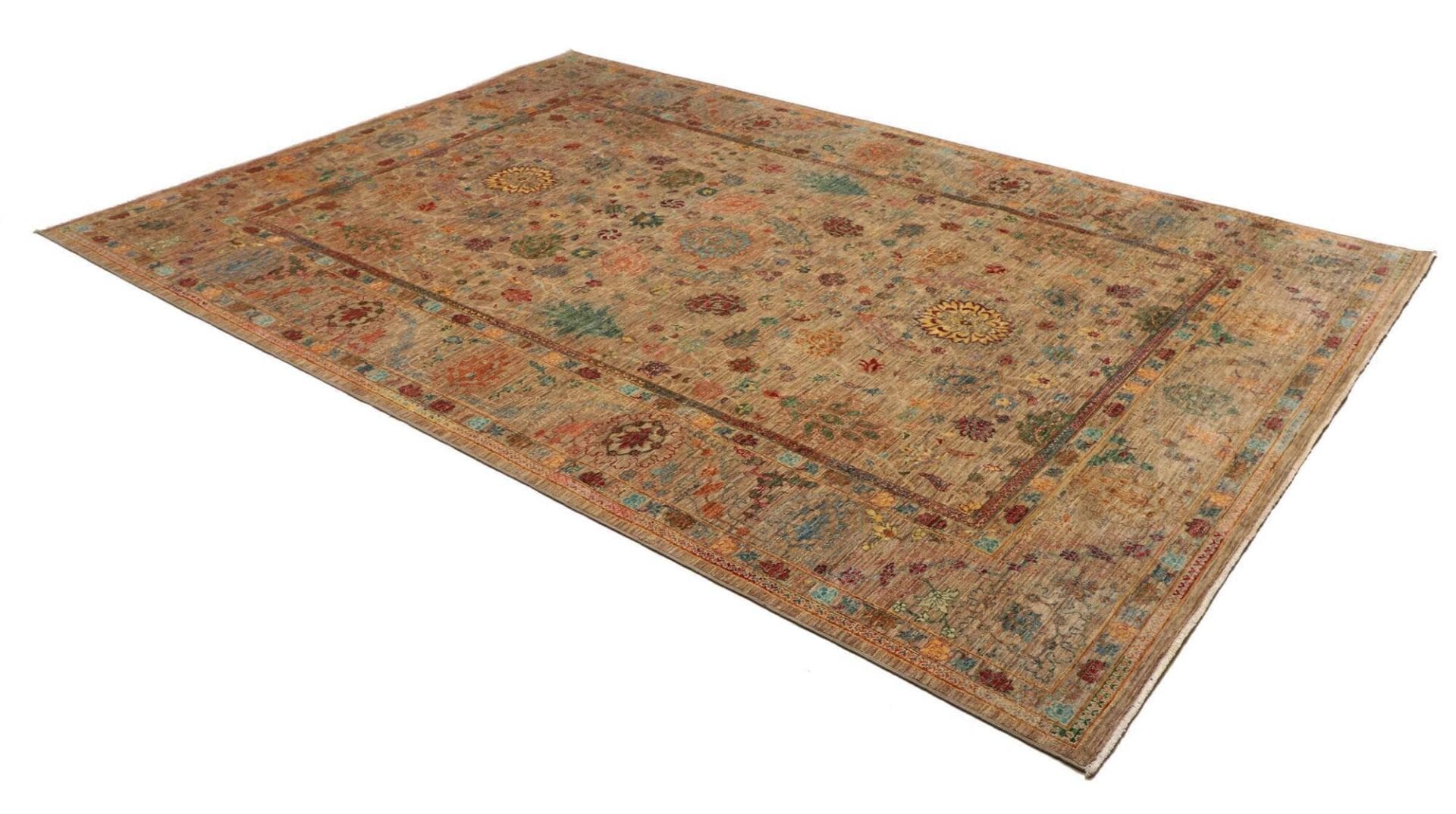 Alternative view of Wool Samarkand Pakistani Rug 203 × 298 cm, hand-knotted