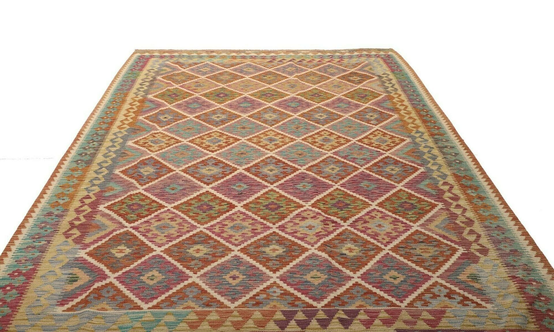 Alternative view of Hand-Woven Kilim Pakistani Rug, 203 × 298 cm, Wool