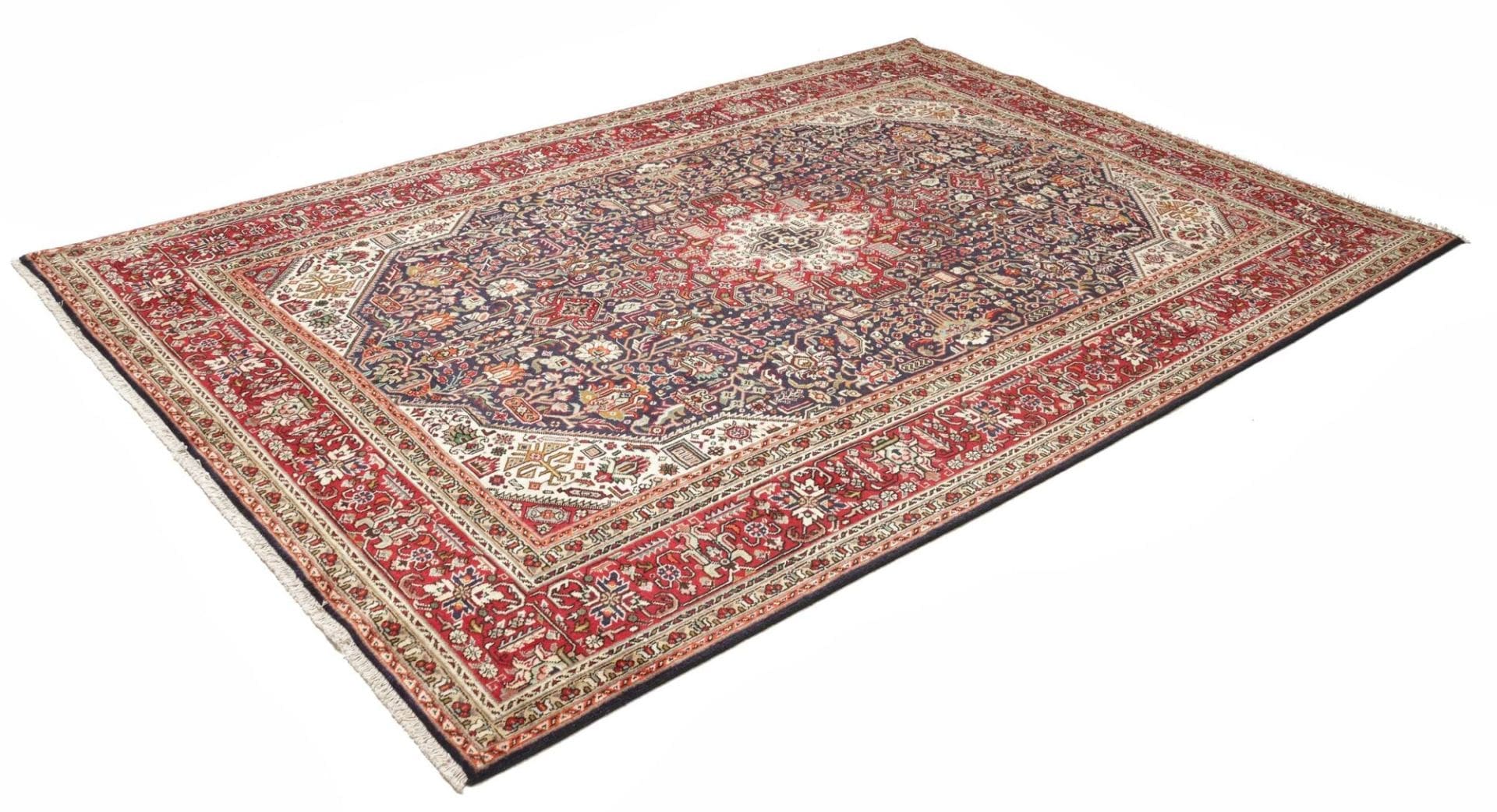 Alternative view of Hand-Knotted Tabriz Persian Rug, 201 × 294 cm, Wool