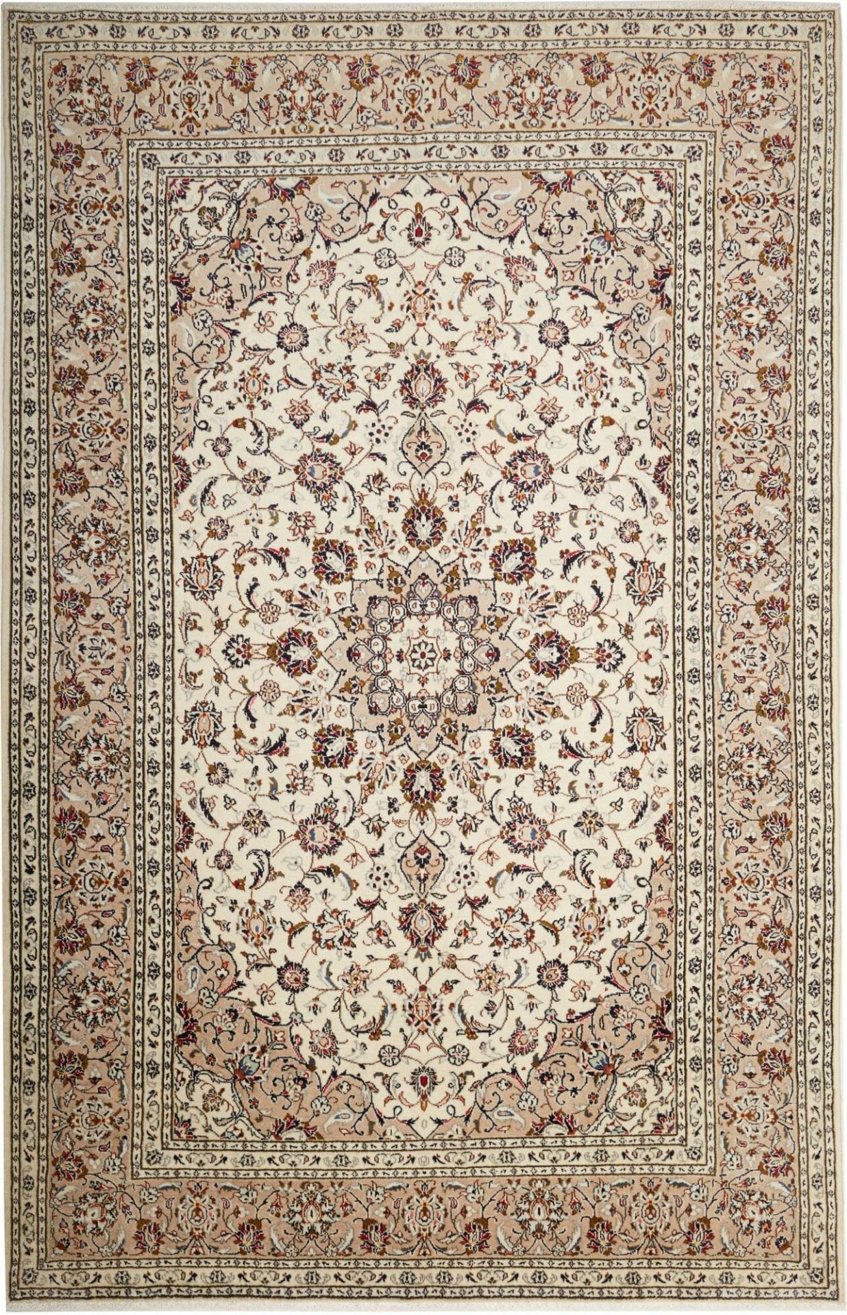 Hand-Knotted Kashan Persian Rug, 200 × 305 cm, Wool
