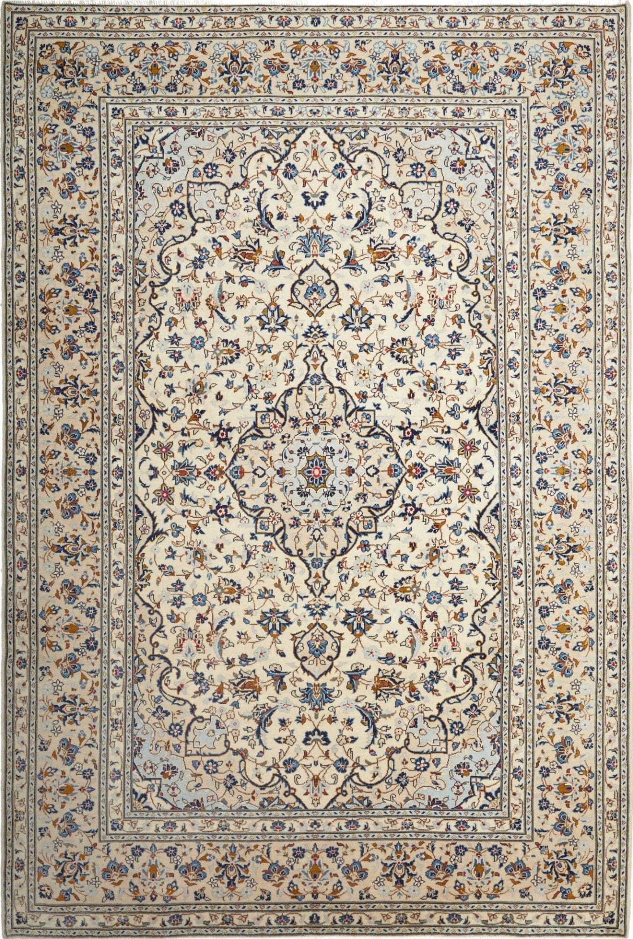 Wool Kashan Persian Rug 200 × 300 cm, hand-knotted