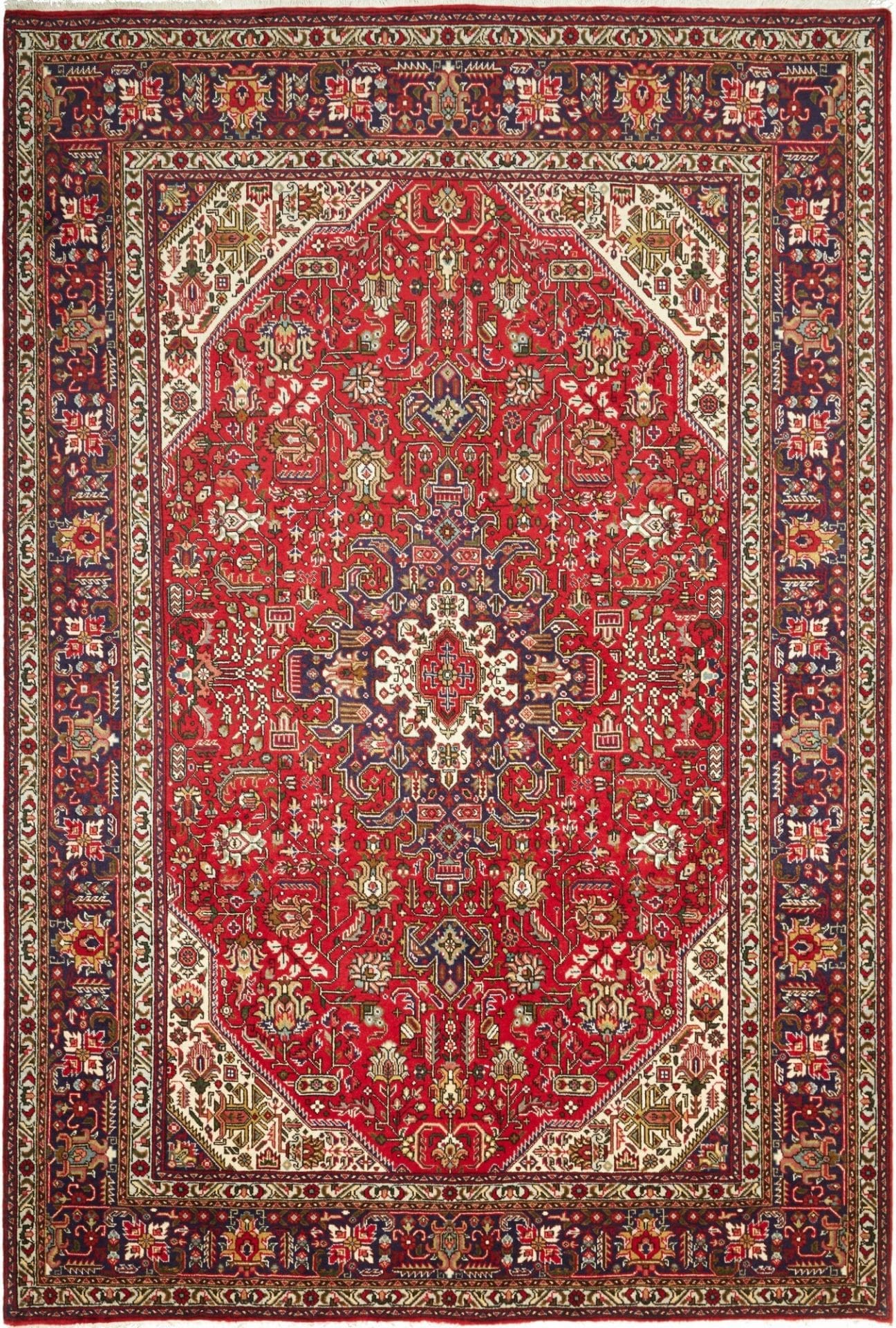 Wool Tabriz Persian Rug 206 × 304 cm, hand-knotted