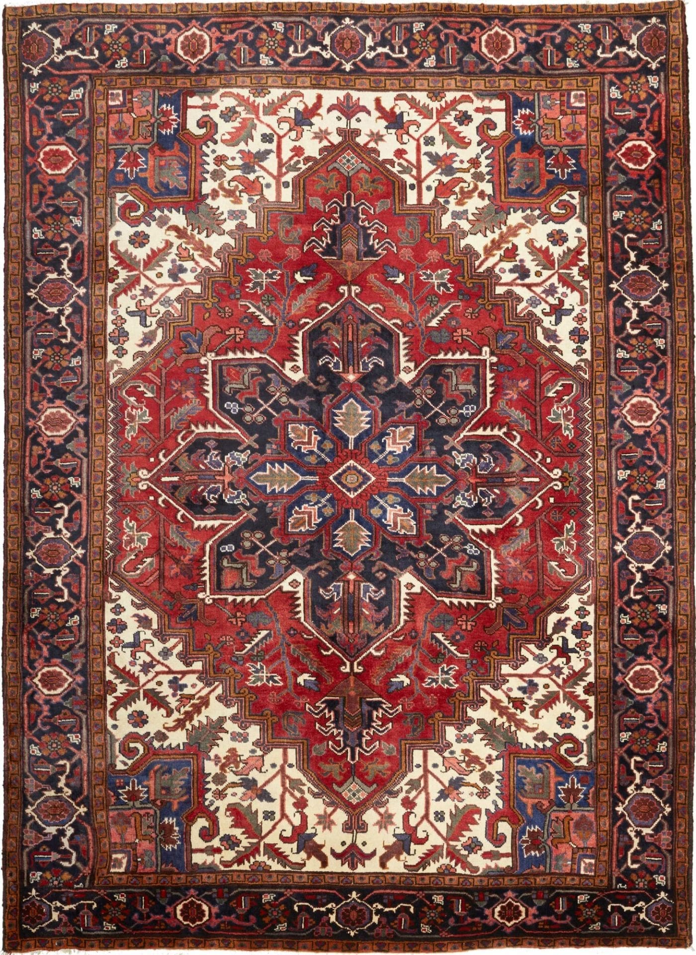 Heriz Persian Rug 213 × 287 cm in Wool, hand-knotted