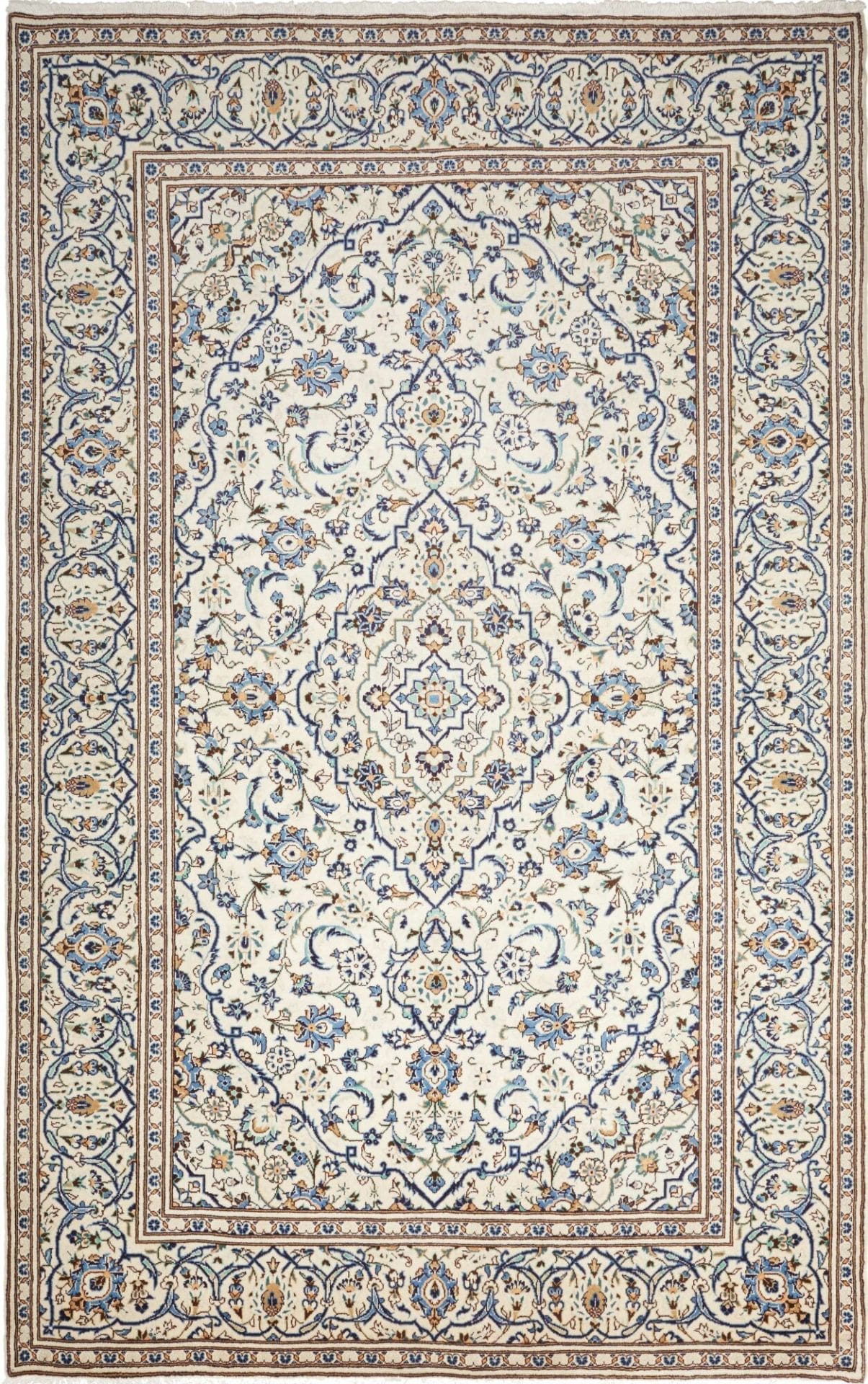 Hand-Knotted Kashan Persian Rug, 196 × 308 cm, Wool