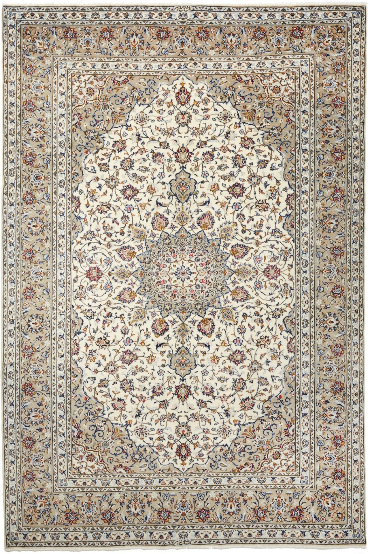 Kashan Persian Rug 200 × 303 cm in Wool, hand-knotted