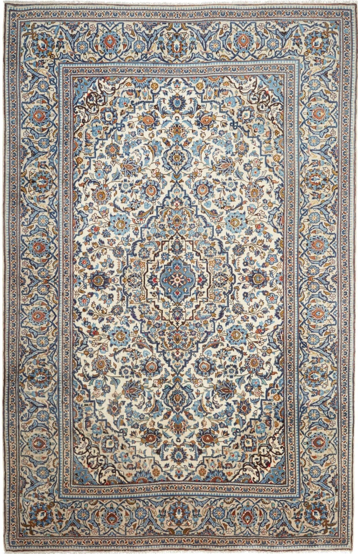 Wool Kashan Persian Rug 200 × 305 cm, hand-knotted
