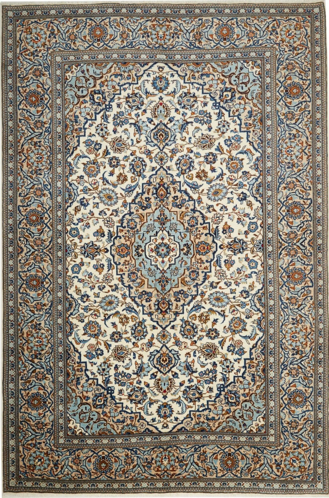 Wool Kashan Persian Rug 203 × 303 cm, hand-knotted