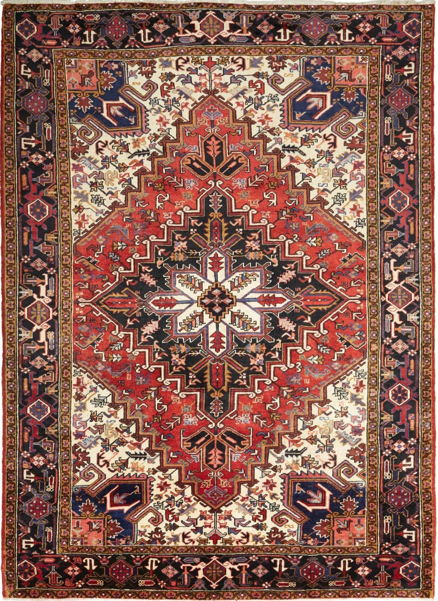 Heriz Persian Rug 209 × 284 cm in Wool, hand-knotted