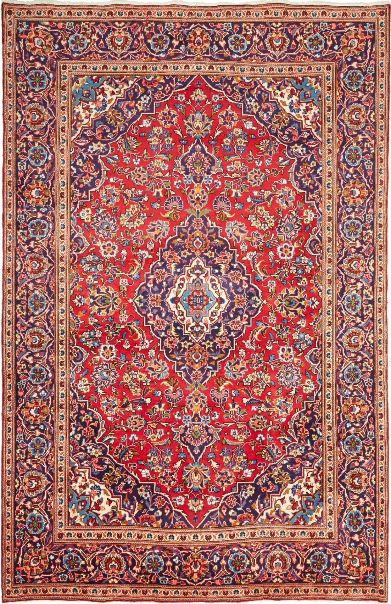 Kashan Persian Rug 200 × 304 cm in Wool, hand-knotted