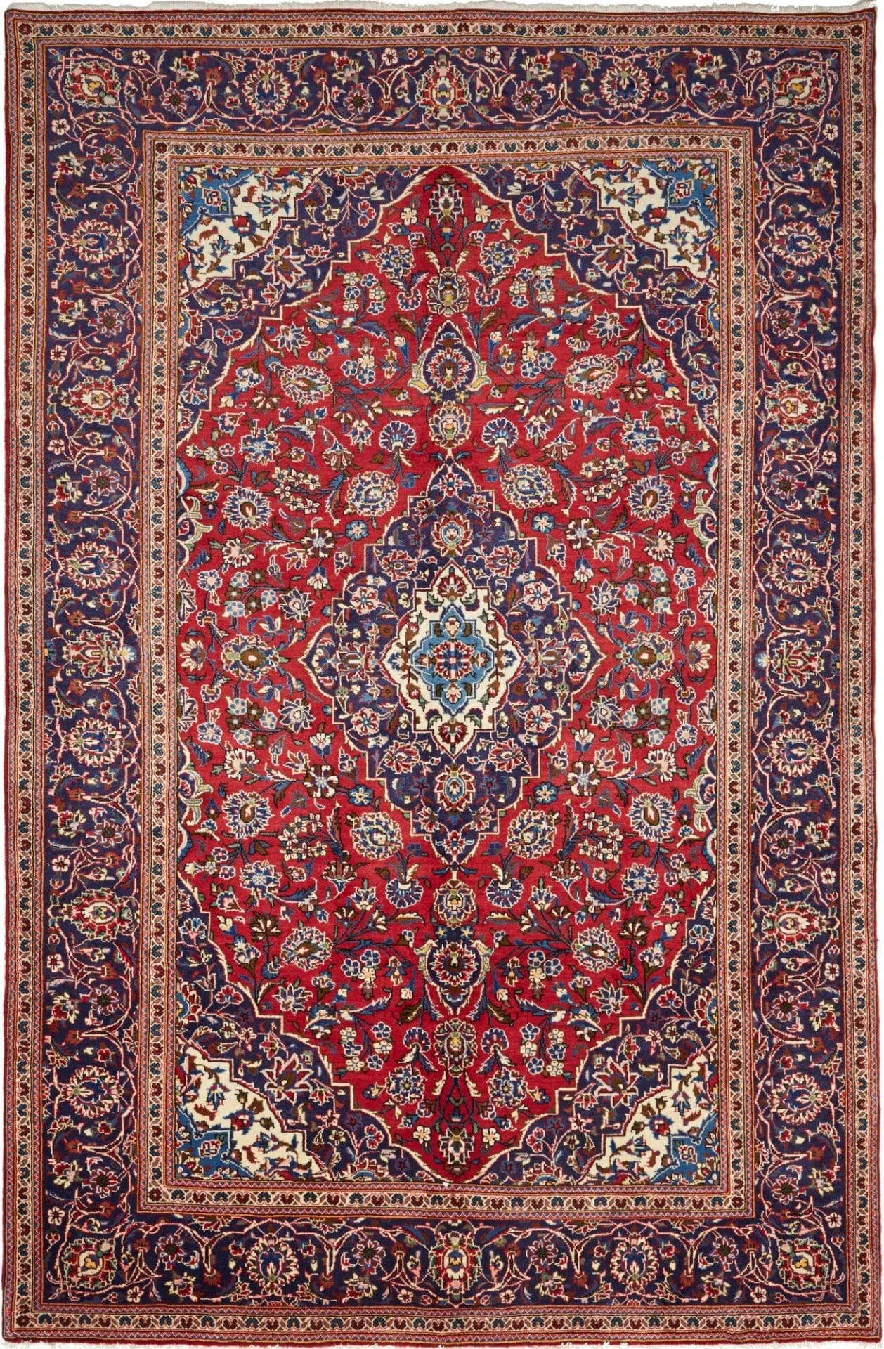 Wool Kashan Persian Rug 200 × 298 cm, hand-knotted