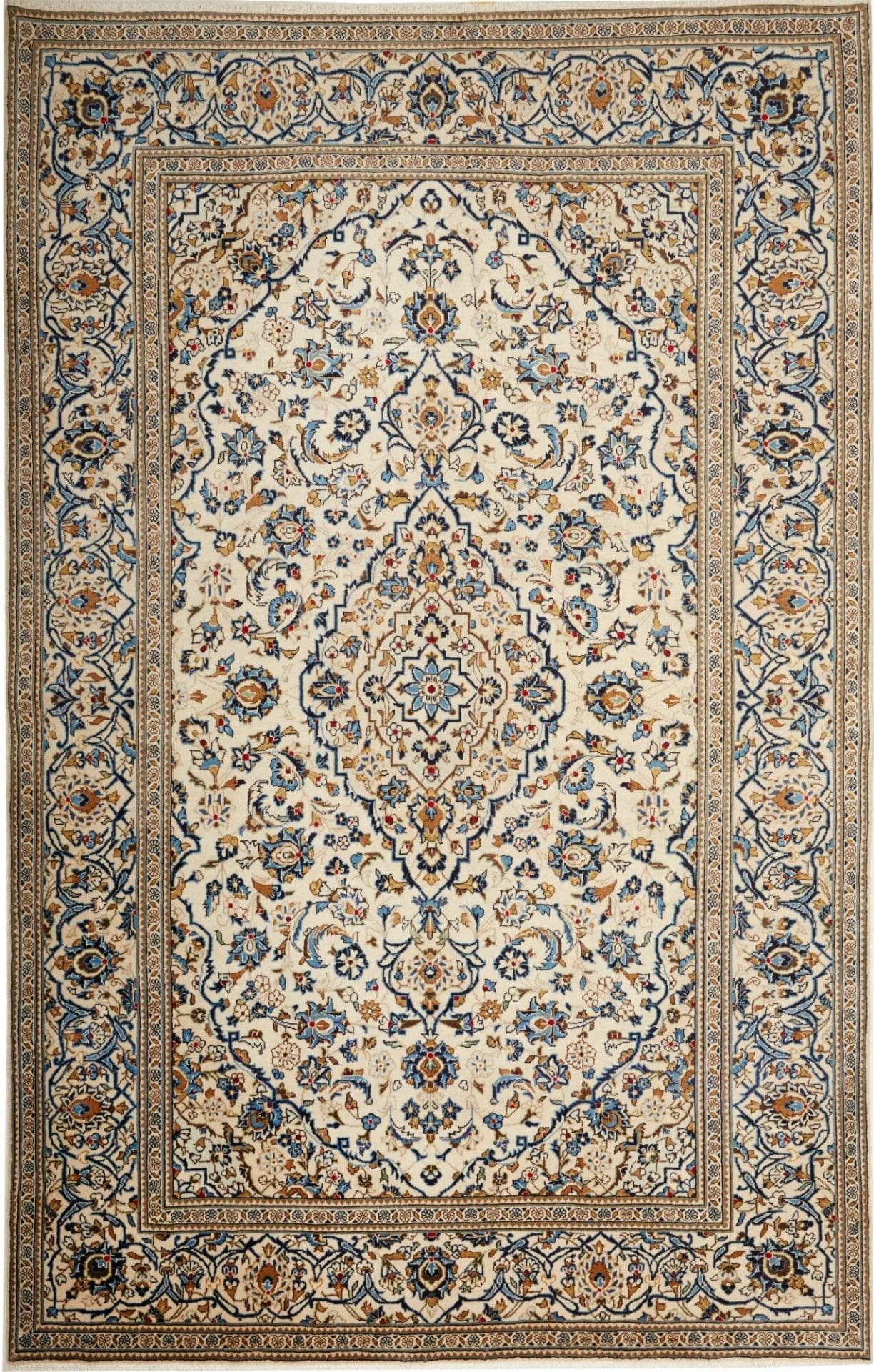 Wool Kashan Persian Rug 199 × 308 cm, hand-knotted