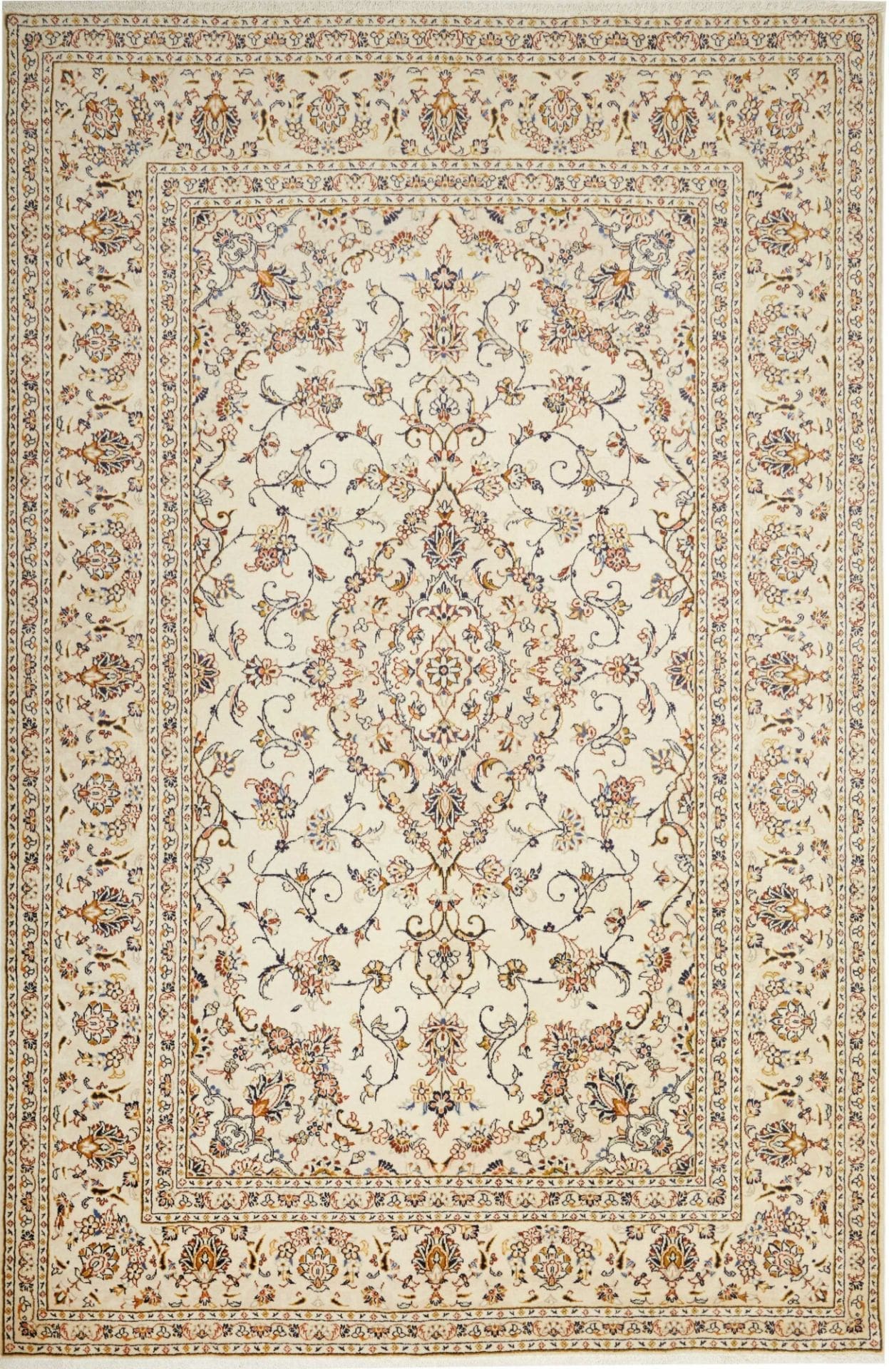 Wool Kashan Persian Rug 203 × 308 cm, hand-knotted
