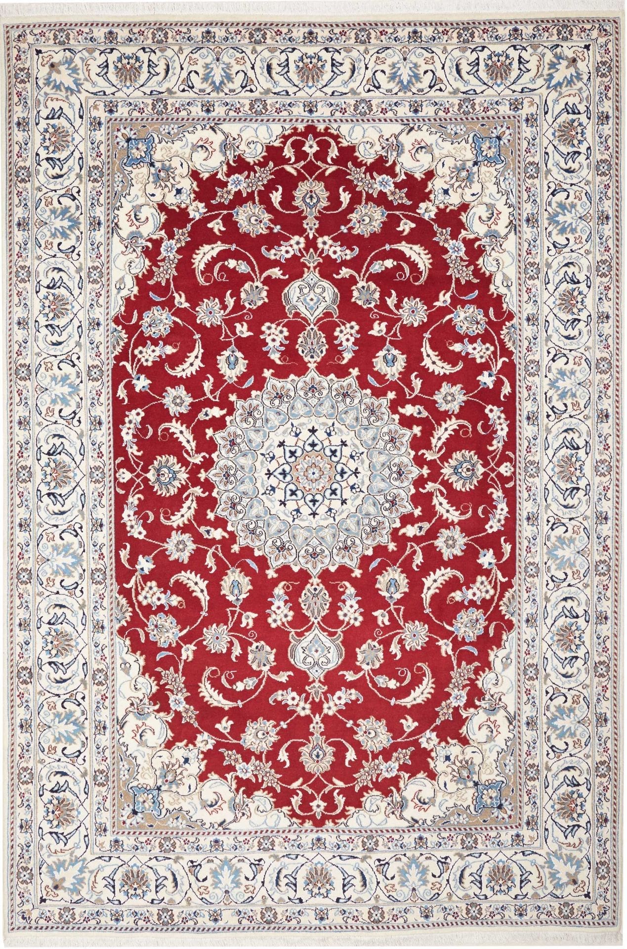 Hand-Knotted Nain Persian Rug, 203 × 298 cm, Wool