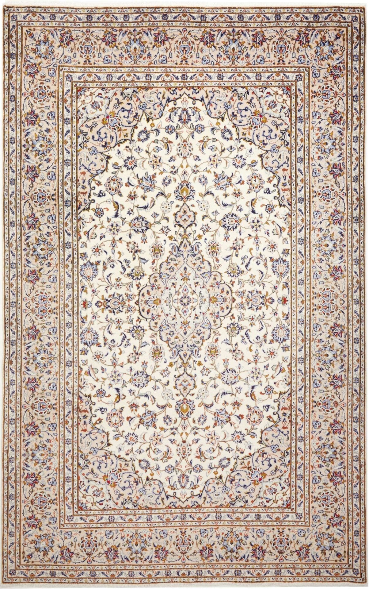 Hand-Knotted Kashan Persian Rug, 207 × 322 cm, Wool