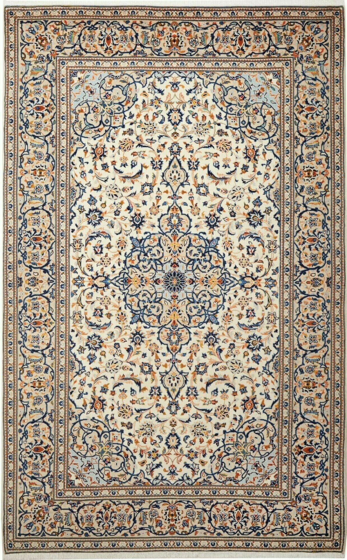 Hand-Knotted Kashan Persian Rug, 203 × 315 cm, Wool