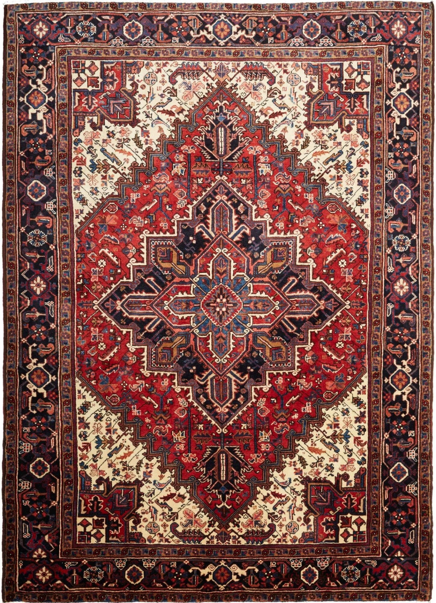 Heriz Persian Rug 210 × 280 cm in Wool, hand-knotted