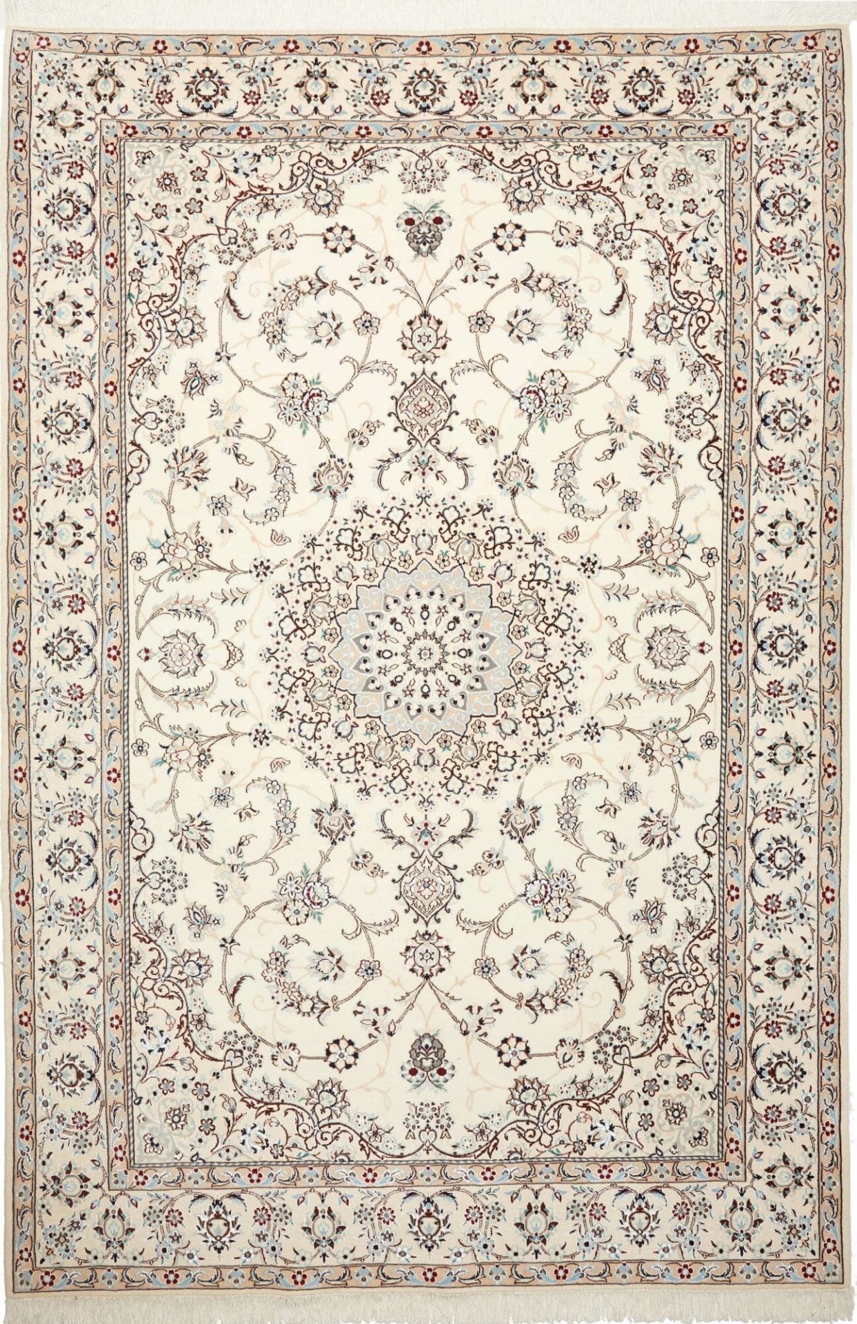 Hand-Knotted Nain Persian Rug, 211 × 312 cm, Wool
