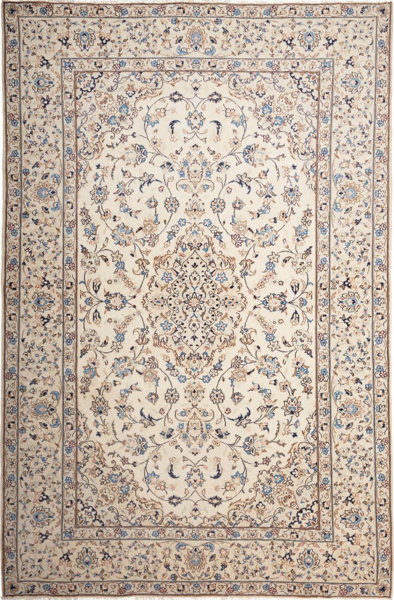 Wool Kashan Persian Rug 193 × 296 cm, hand-knotted