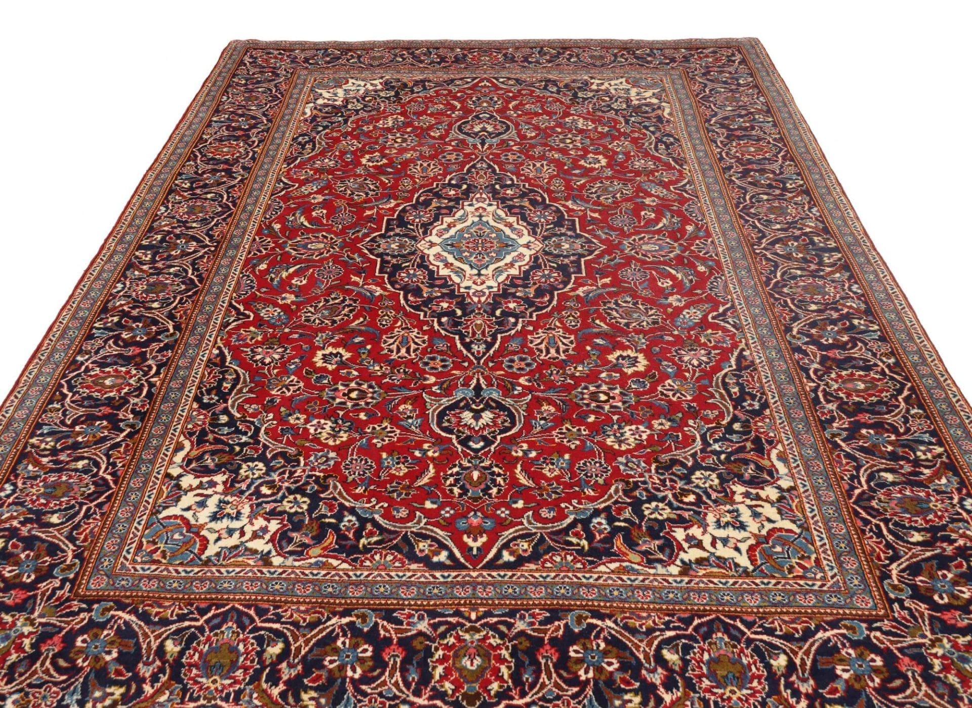 Hand-Knotted Kashan Persian Rug, 205 × 313 cm, Wool - Image 4