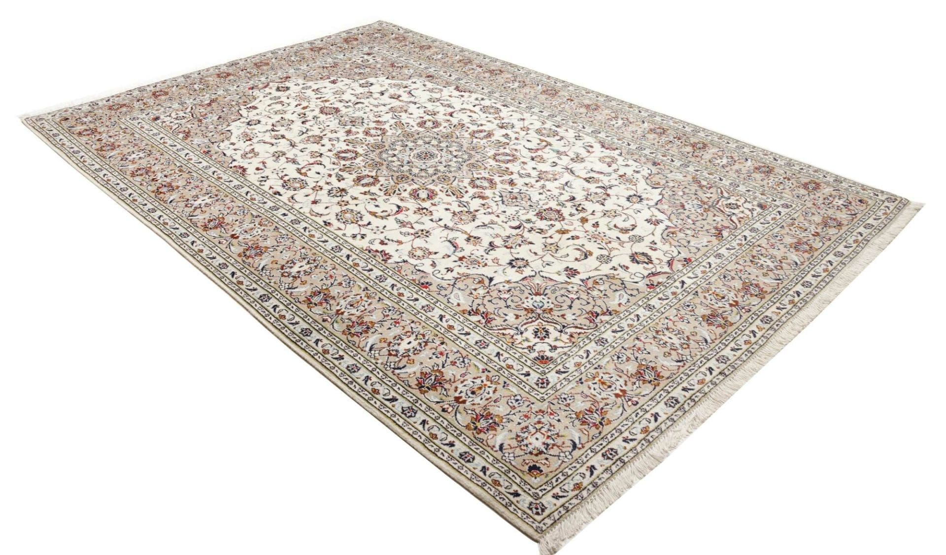 Hand-Knotted Kashan Persian Rug, 203 × 295 cm, Wool - Image 3