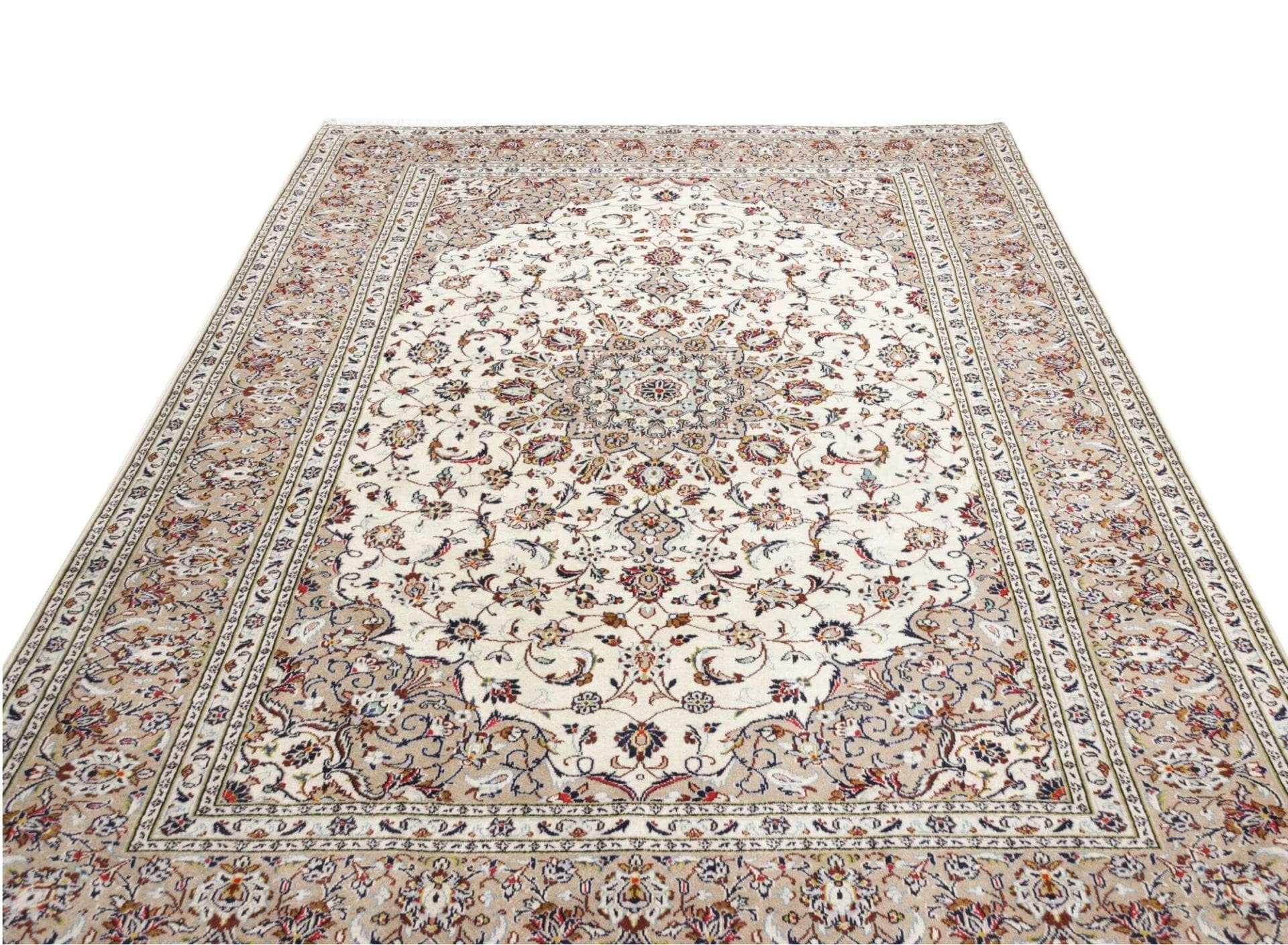 Hand-Knotted Kashan Persian Rug, 203 × 295 cm, Wool - Image 4