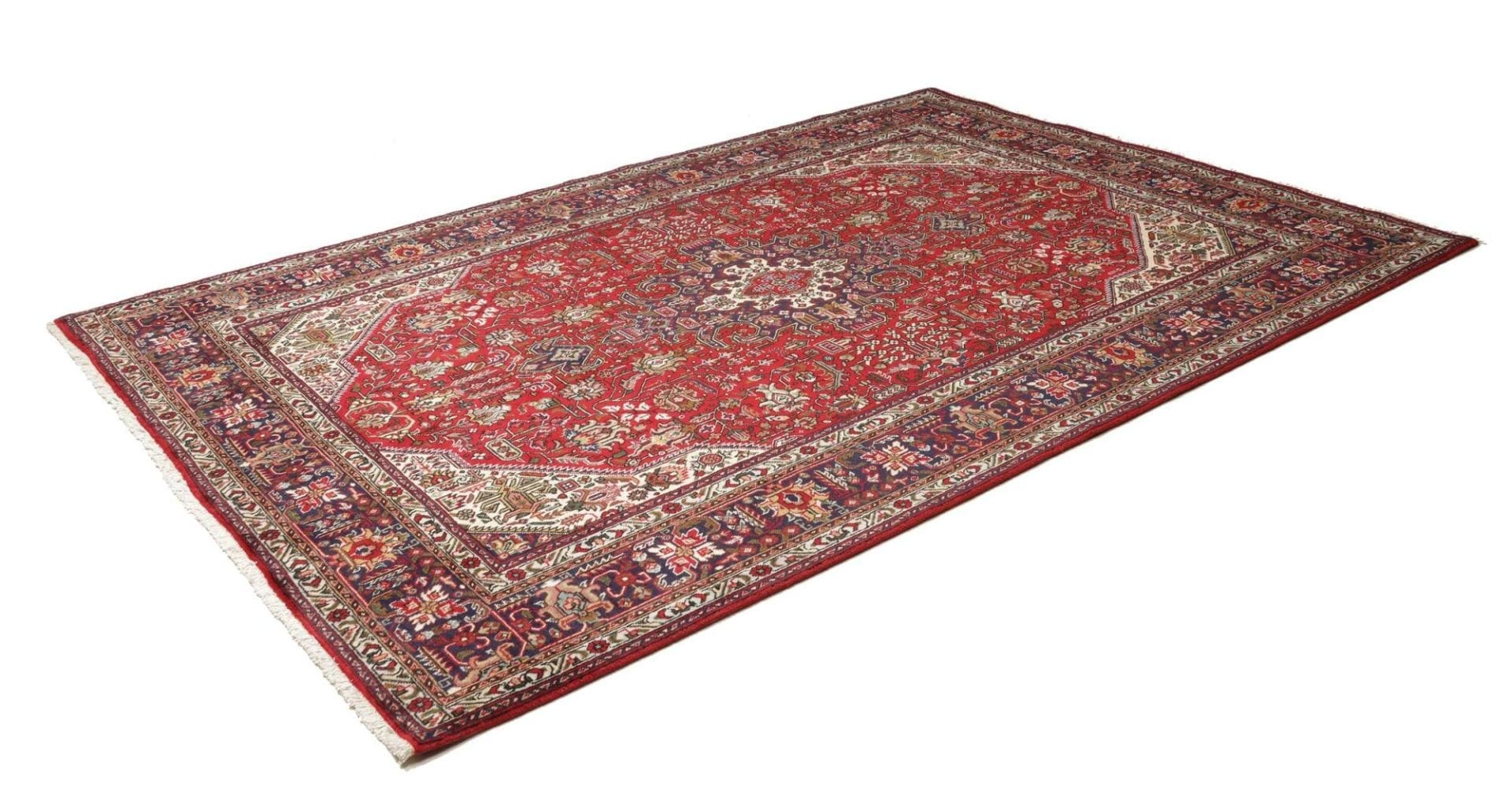 Alternative view of Wool Tabriz Persian Rug 206 × 304 cm, hand-knotted