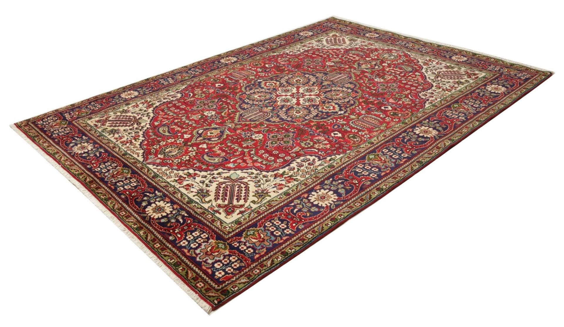 Alternative view of Hand-Knotted Tabriz Persian Rug, 211 × 297 cm, Wool