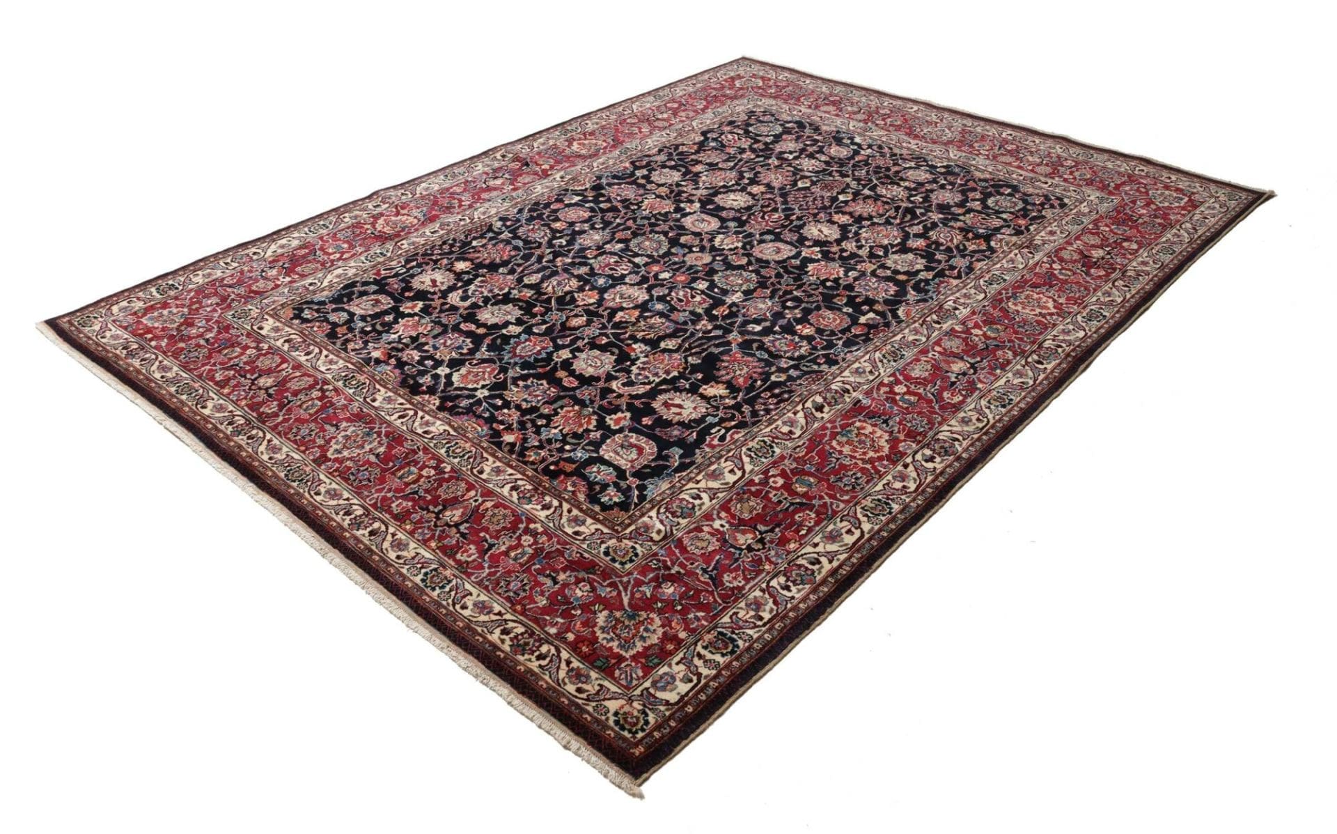 Alternative view of Hand-Knotted Mashhad Persian Rug, 197 × 277 cm, Wool