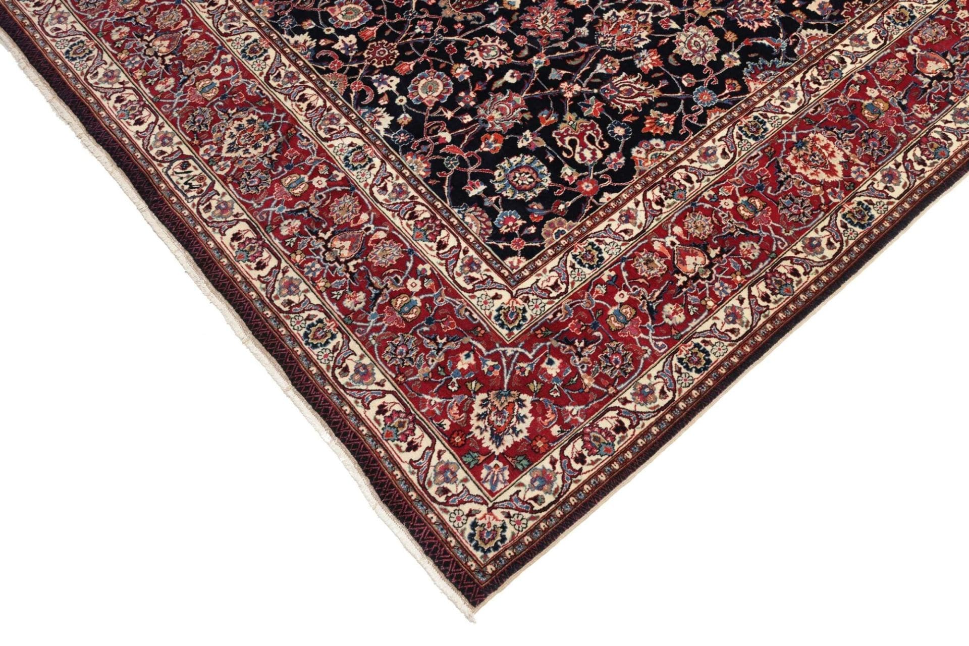 Hand-Knotted Mashhad Persian Rug, 197 × 277 cm, Wool - Image 6