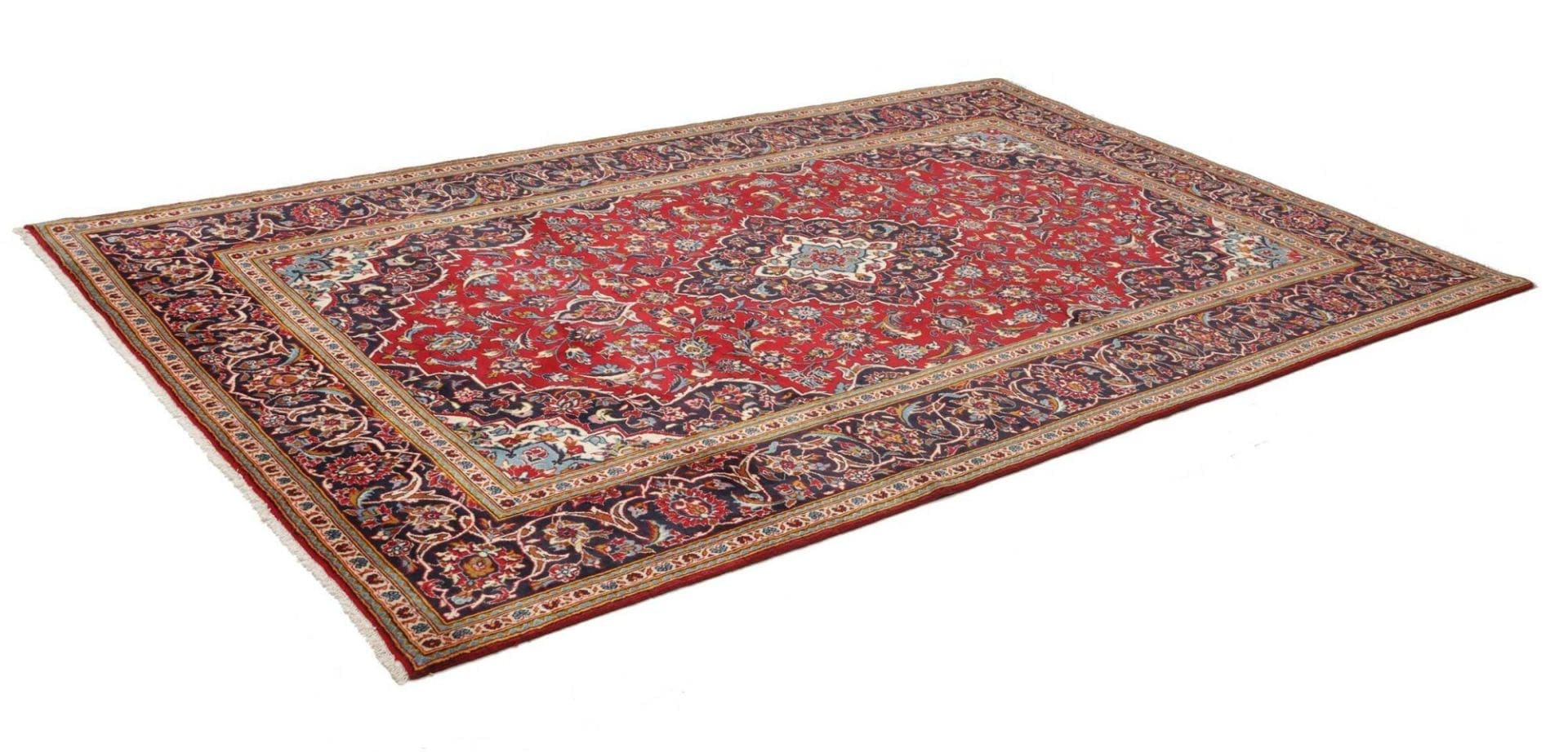 Alternative view of Hand-Knotted Kashan Persian Rug, 200 × 313 cm, Wool