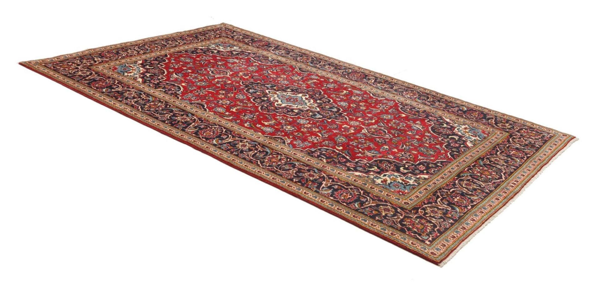 Hand-Knotted Kashan Persian Rug, 200 × 313 cm, Wool - Image 3