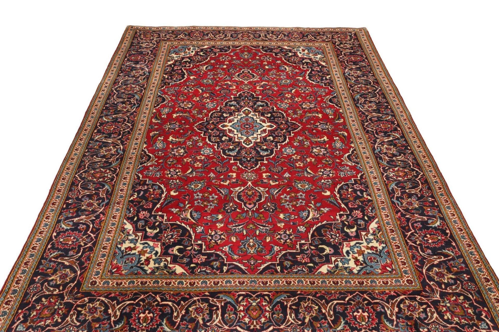 Hand-Knotted Kashan Persian Rug, 200 × 313 cm, Wool - Image 4