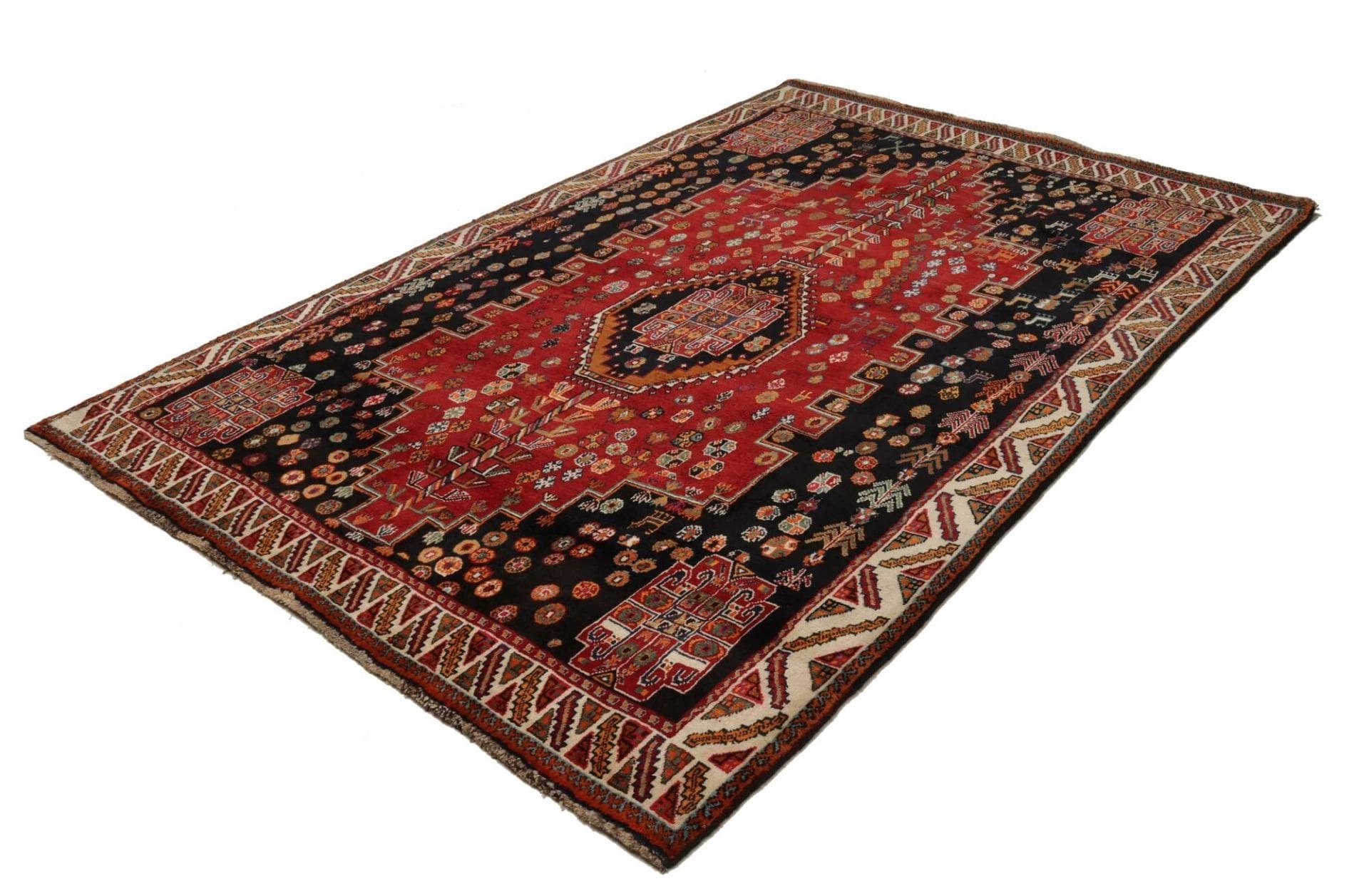 Alternative view of Wool Shiraz Persian Rug 173 × 258 cm, hand-knotted