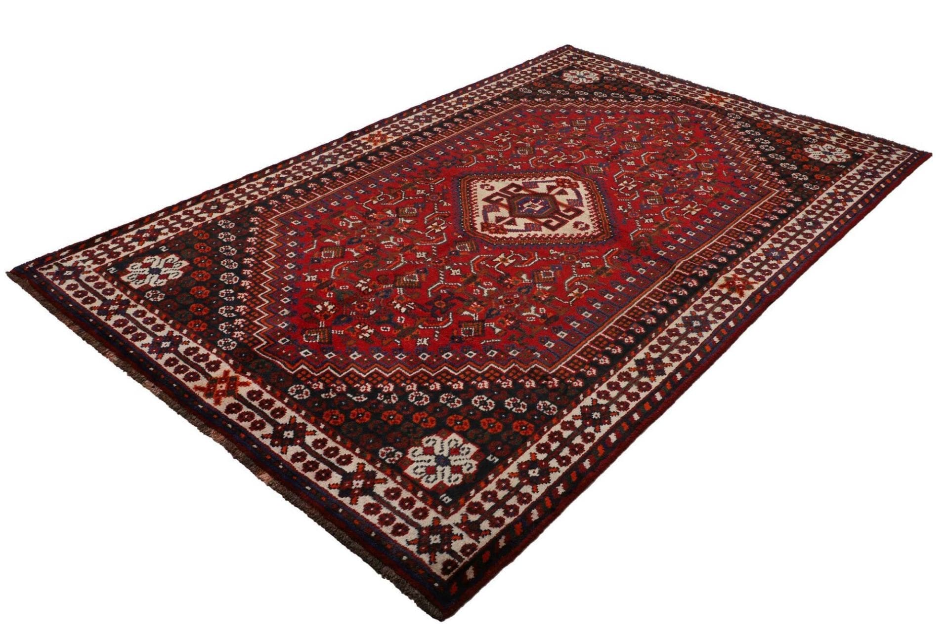 Alternative view of Hand-Knotted Shiraz Persian Rug, 163 × 253 cm, Wool