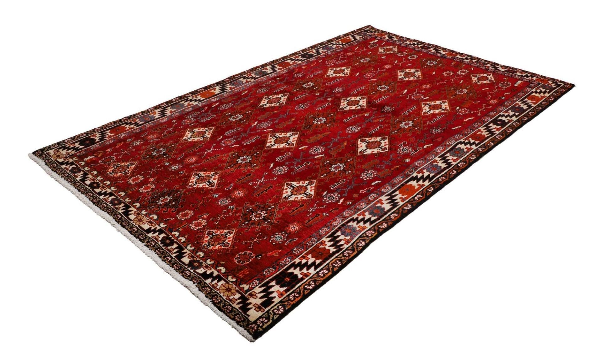 Alternative view of Hand-Knotted Shiraz Persian Rug, 161 × 258 cm, Wool