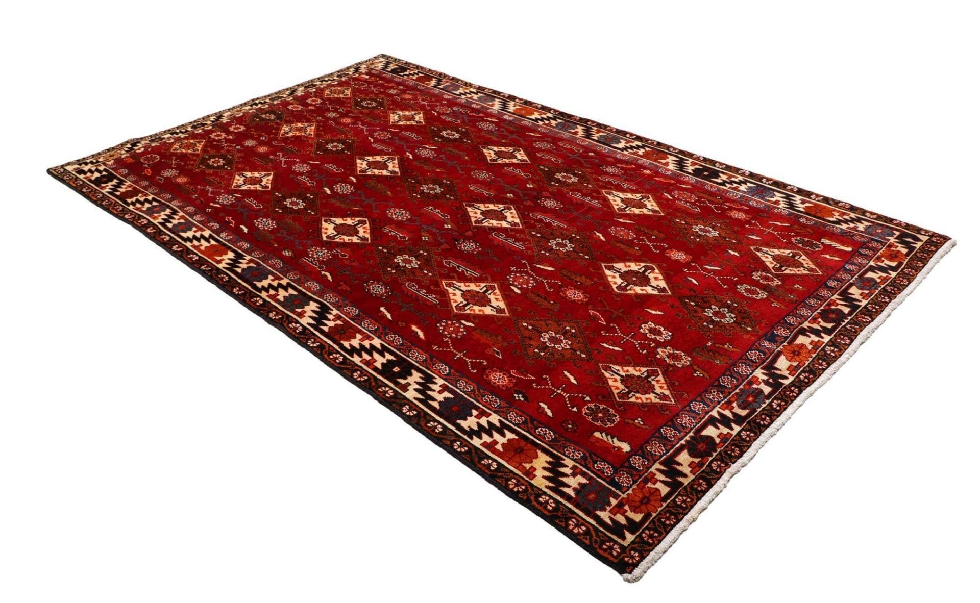 Hand-Knotted Shiraz Persian Rug, 161 × 258 cm, Wool - Image 3