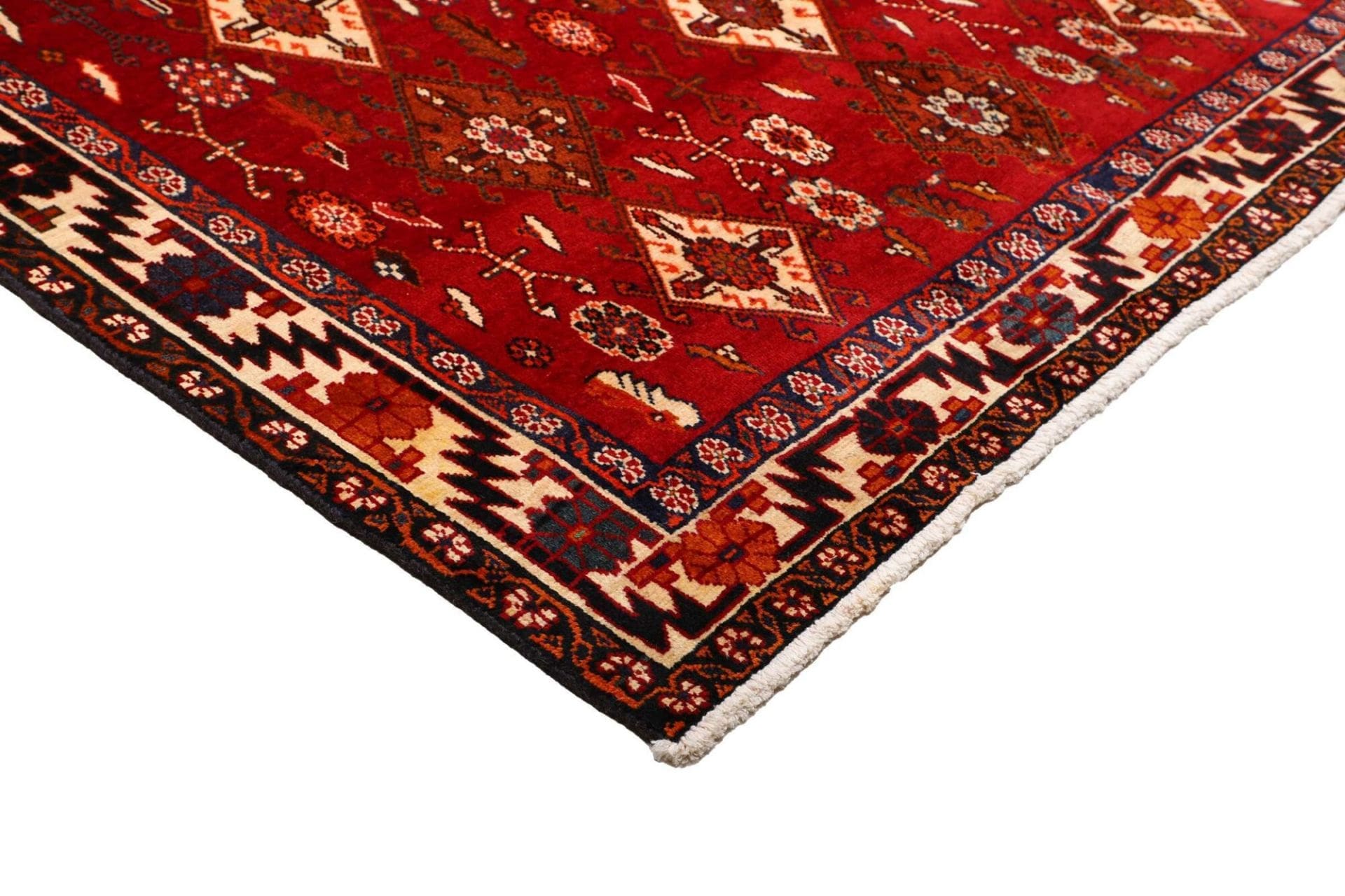 Hand-Knotted Shiraz Persian Rug, 161 × 258 cm, Wool - Image 5