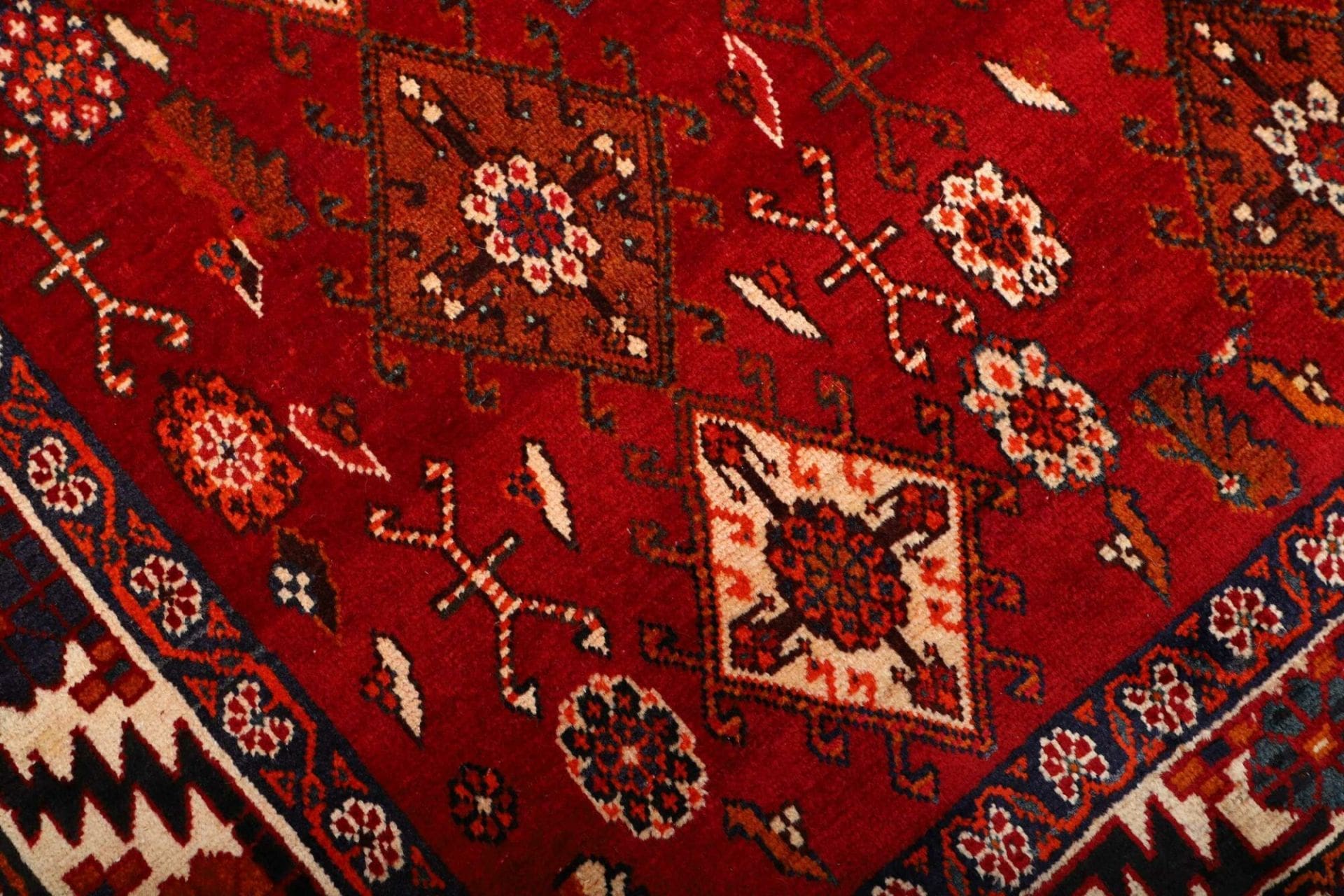 Hand-Knotted Shiraz Persian Rug, 161 × 258 cm, Wool - Image 6