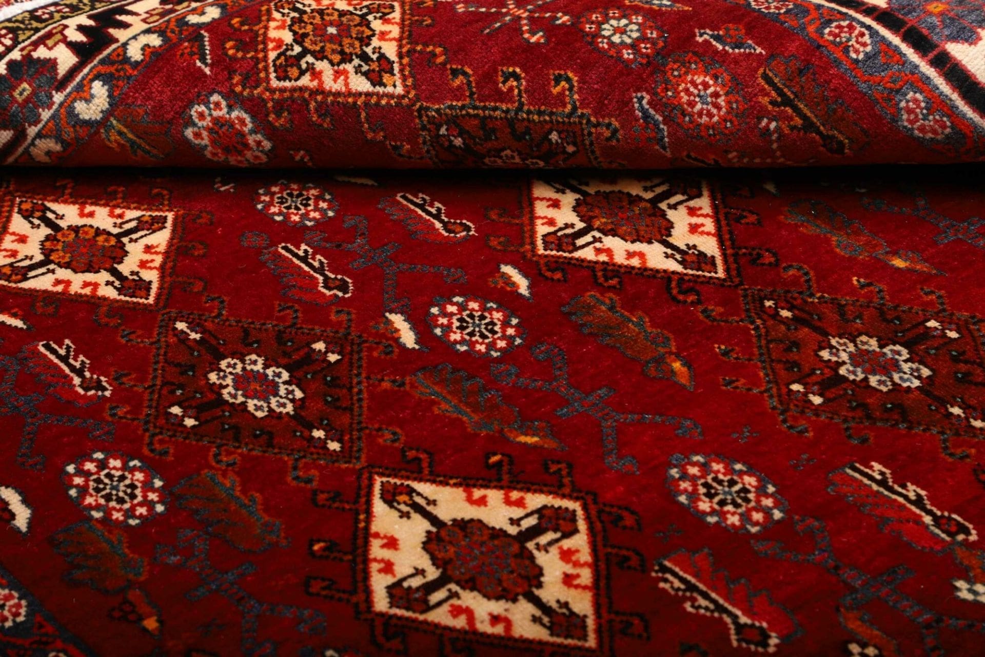 Hand-Knotted Shiraz Persian Rug, 161 × 258 cm, Wool - Image 10